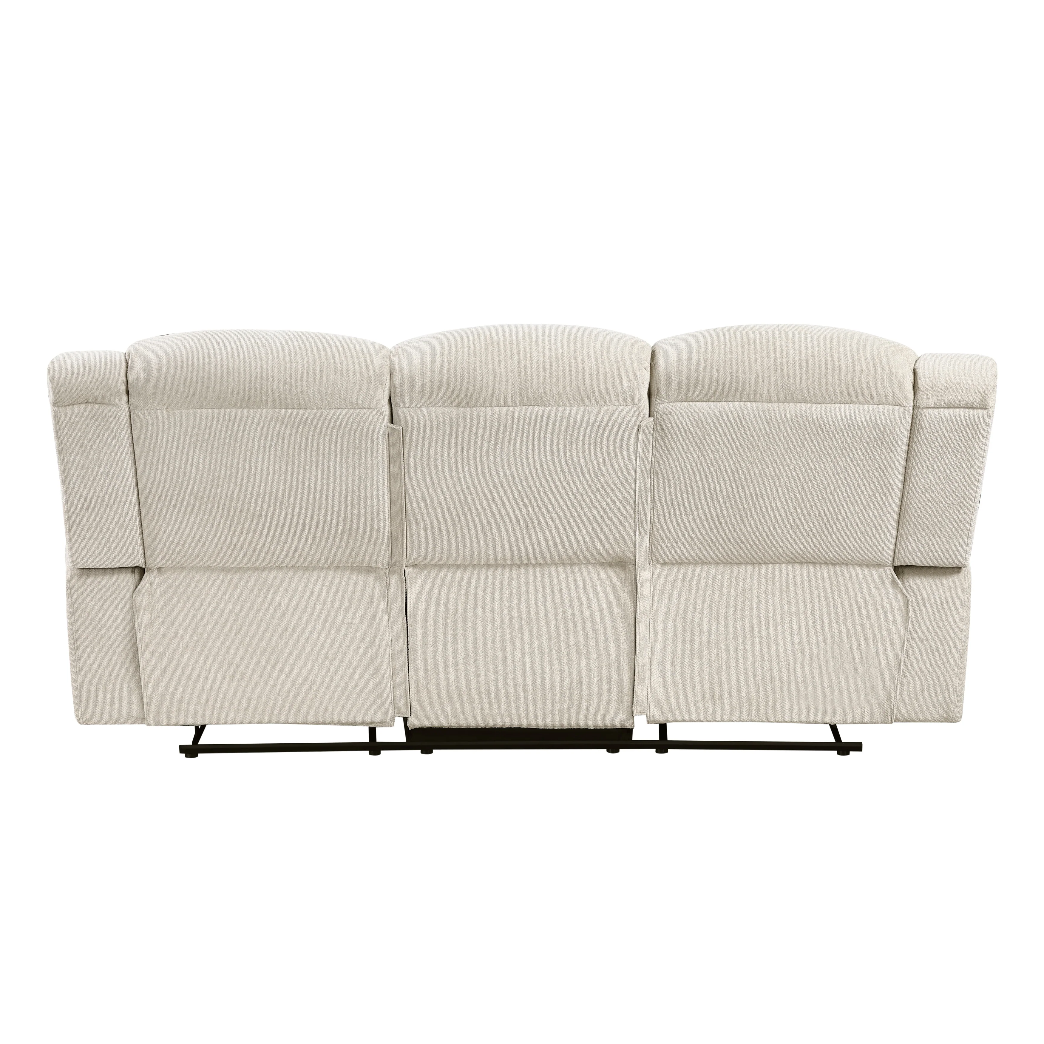 Nutmeg Beige Double Reclining Sofa - Image 3