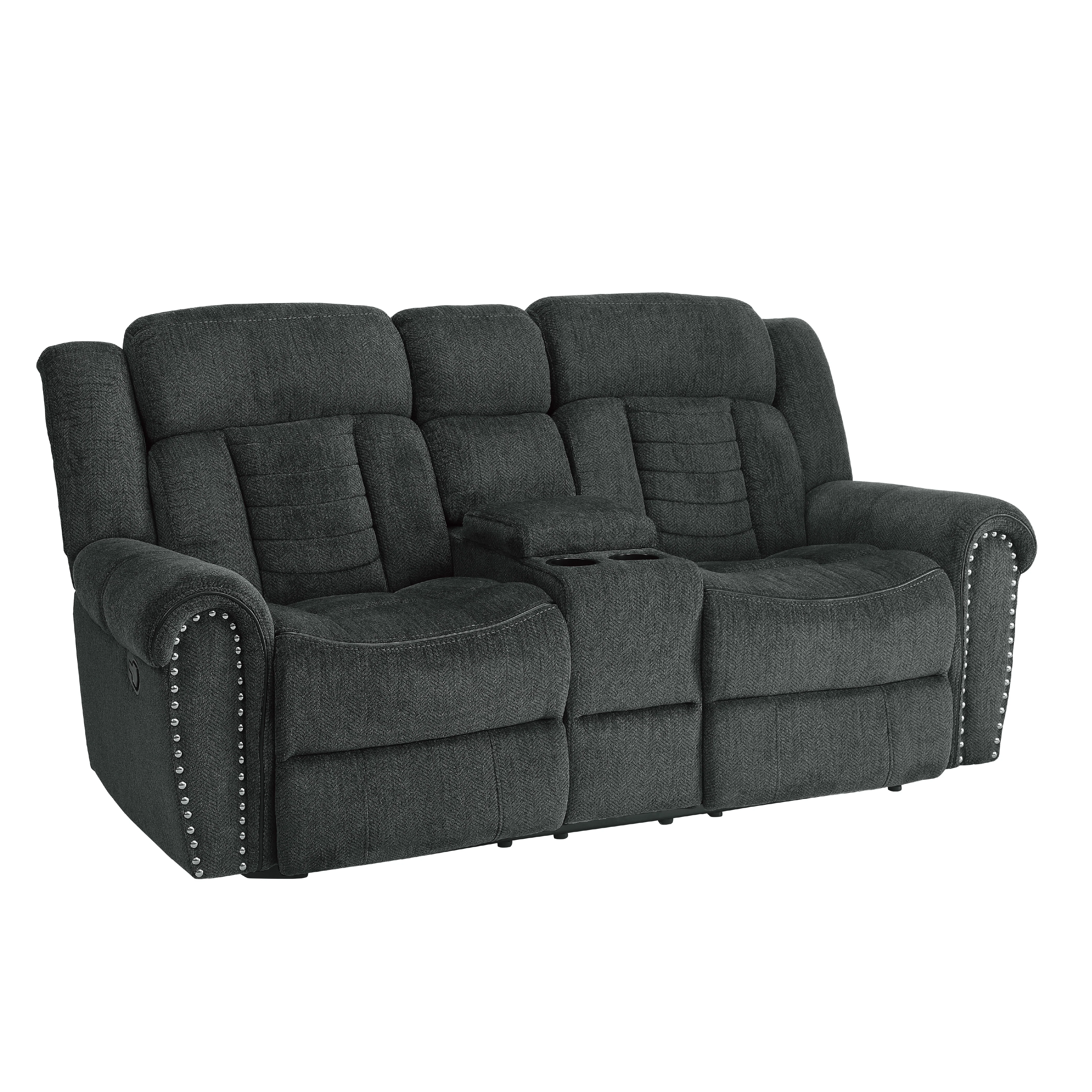 Nutmeg Charcoal Gray Sofa & Loveseat - Image 4