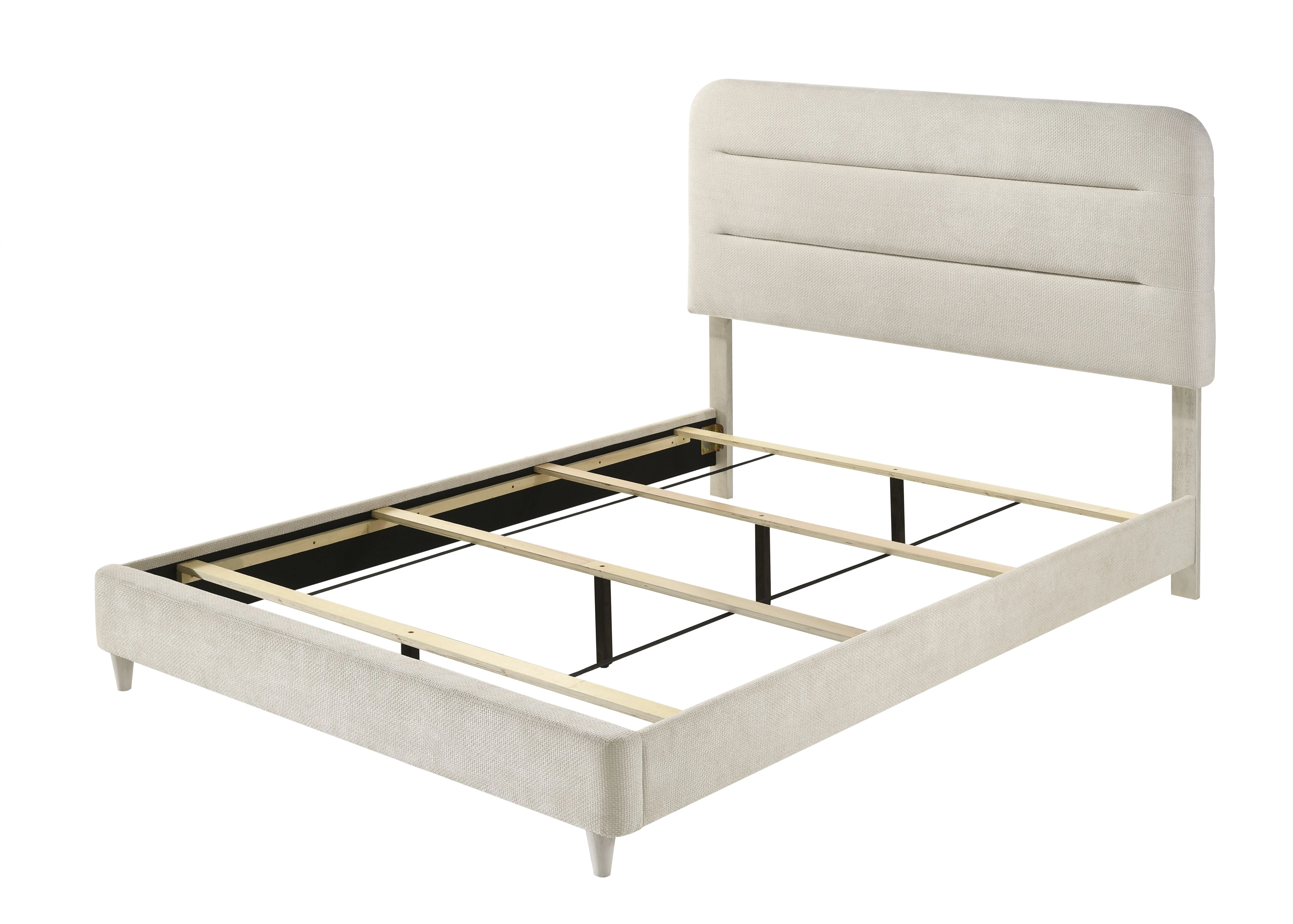 Nyomi White Upholstered Panel Bedroom Set - Image 4