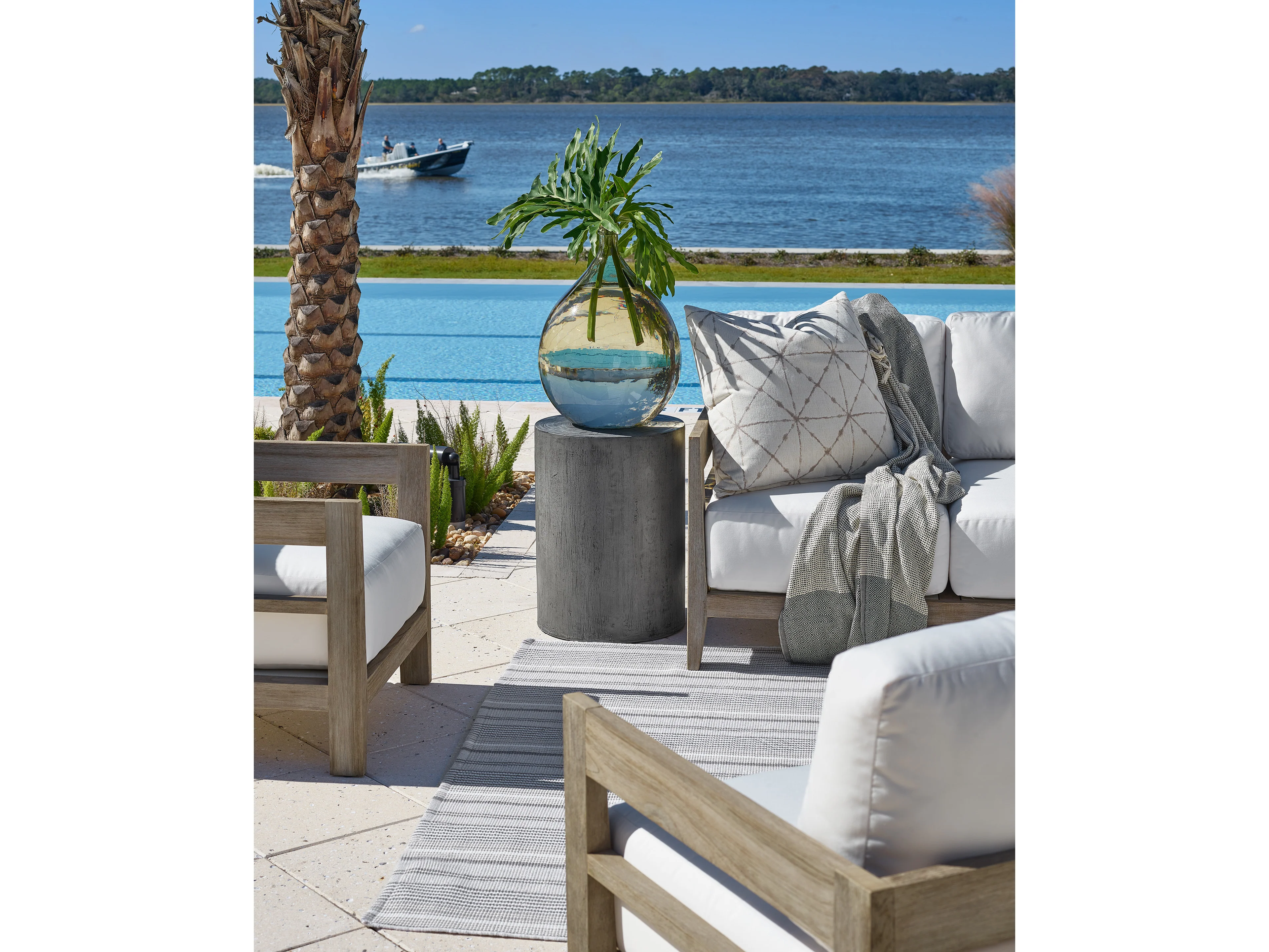 Oahu Harvested Gray Side Table