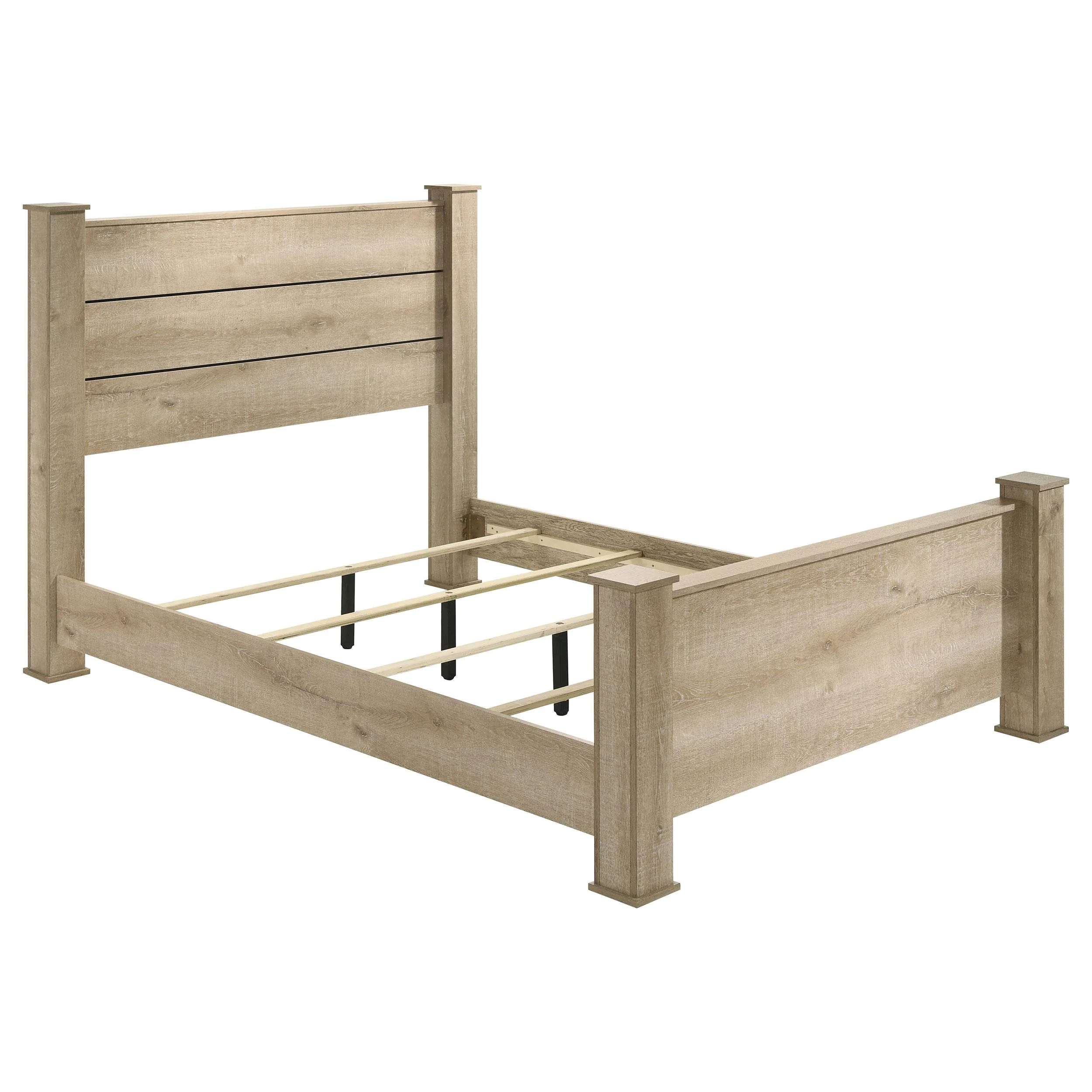 Oakglen Weathered Oak 55-inch Queen Panel Bed - Image 2