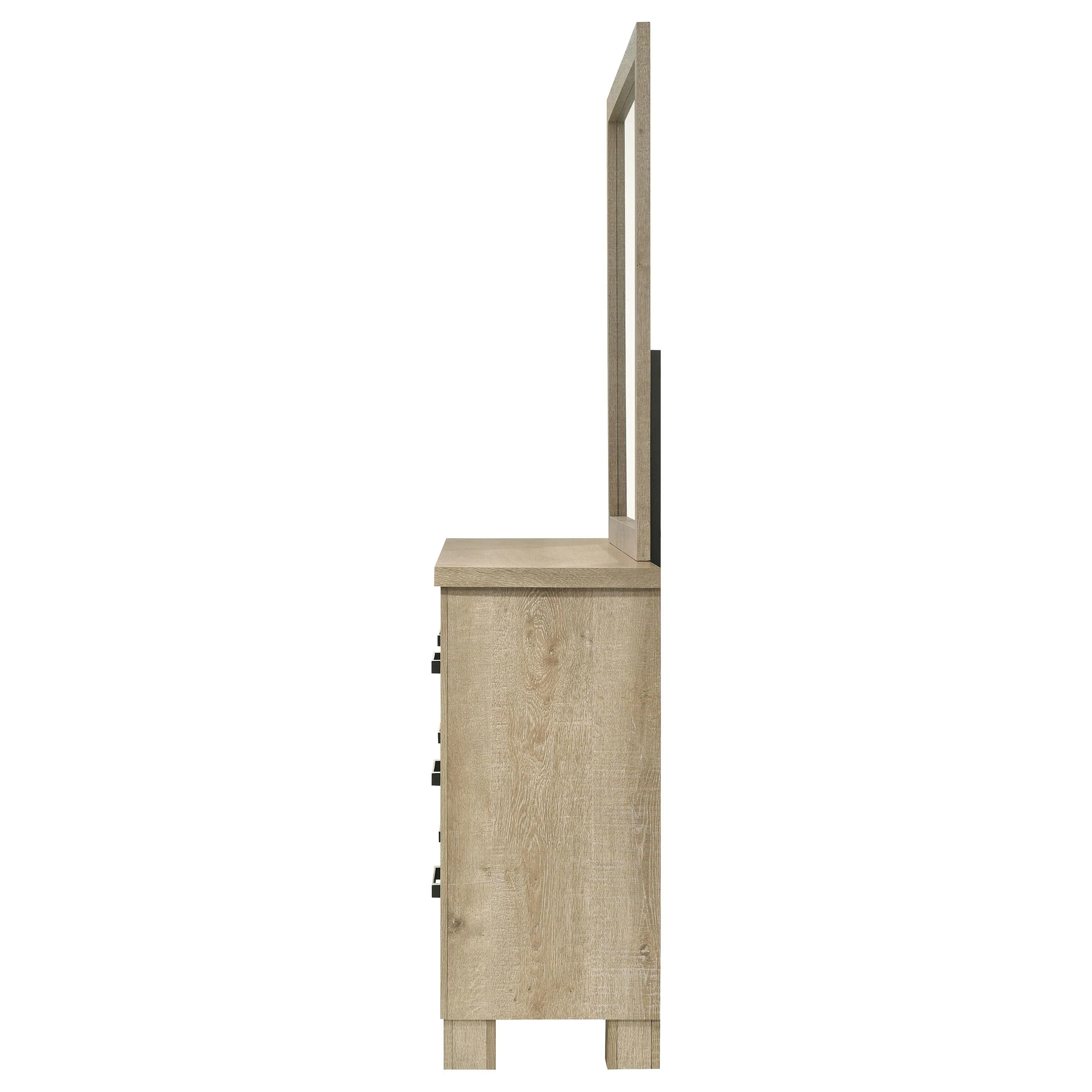 Oakglen Weathered Oak 6-drawer Bedroom Dresser and Mirror - Image 5