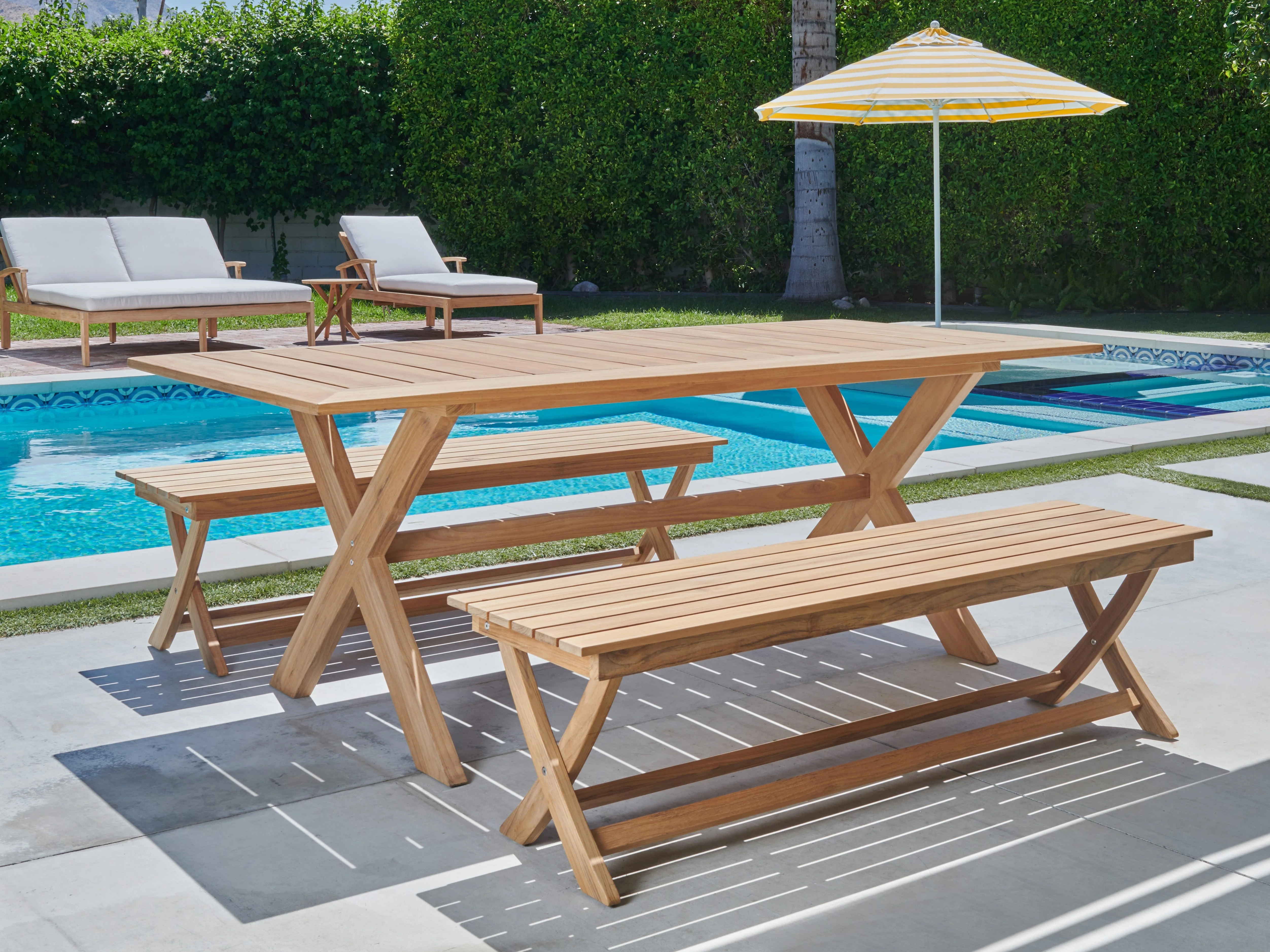 Oakville Rectangular Teak Outdoor Dining Table - Image 4