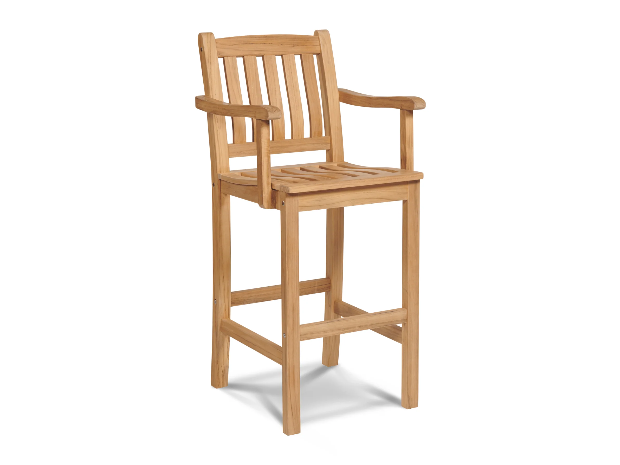 Oasis Teak Outdoor Bar Height Dining Armchair