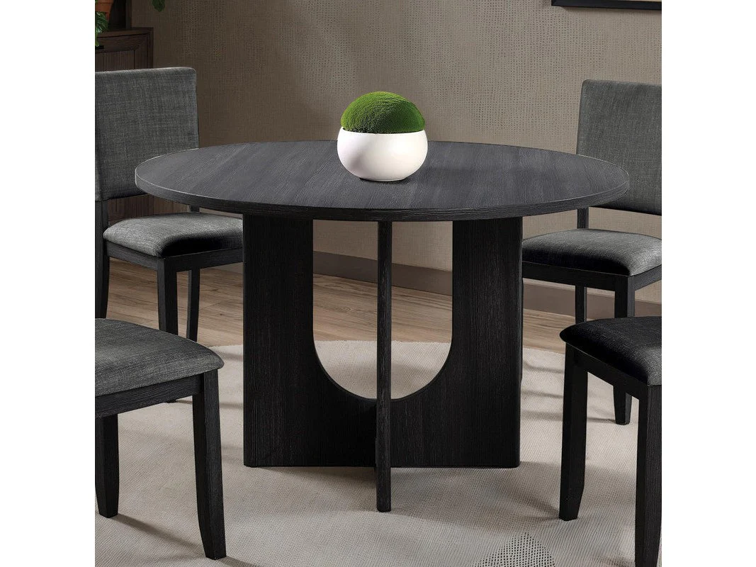 Oberto Dark Gray Round Dining Table