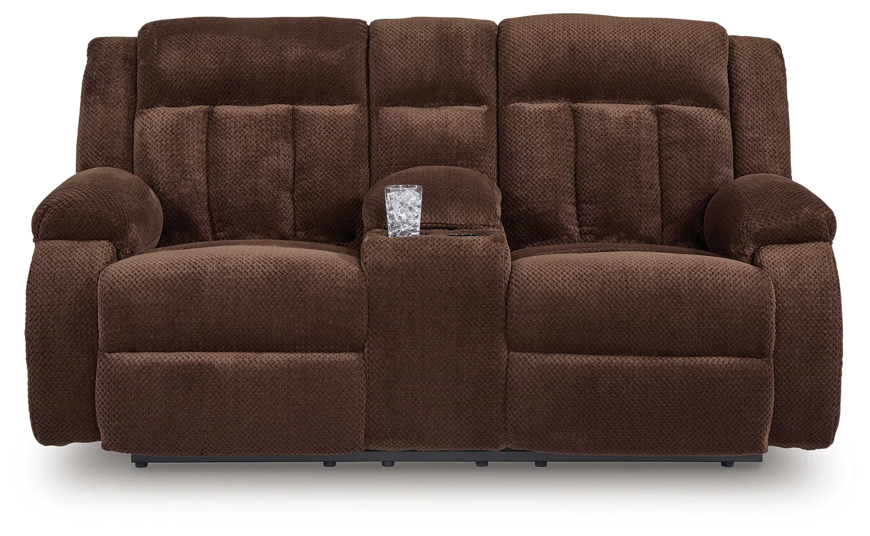 Observation Chocolate Power Reclining Loveseat w/Console (Online Special Price) - Image 2