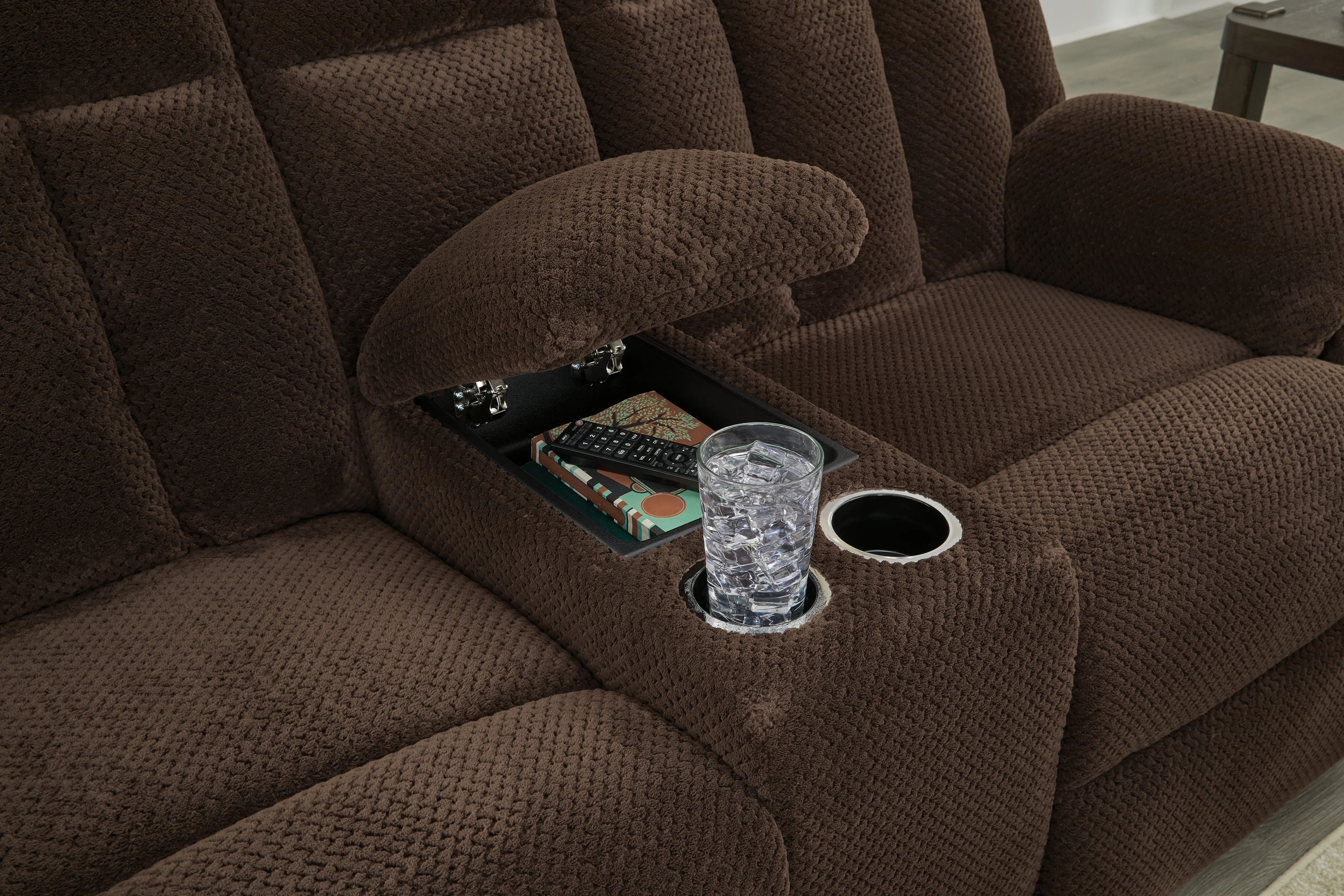 Observation Chocolate Power Reclining Sofa and Loveseat (Online Special Price) - Image 9