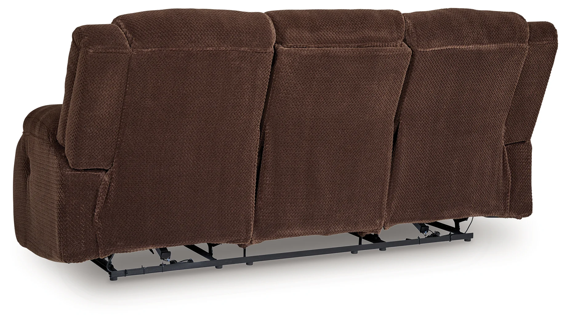 Observation Chocolate Power Reclining Sofa w/Drop Down Table - Image 4