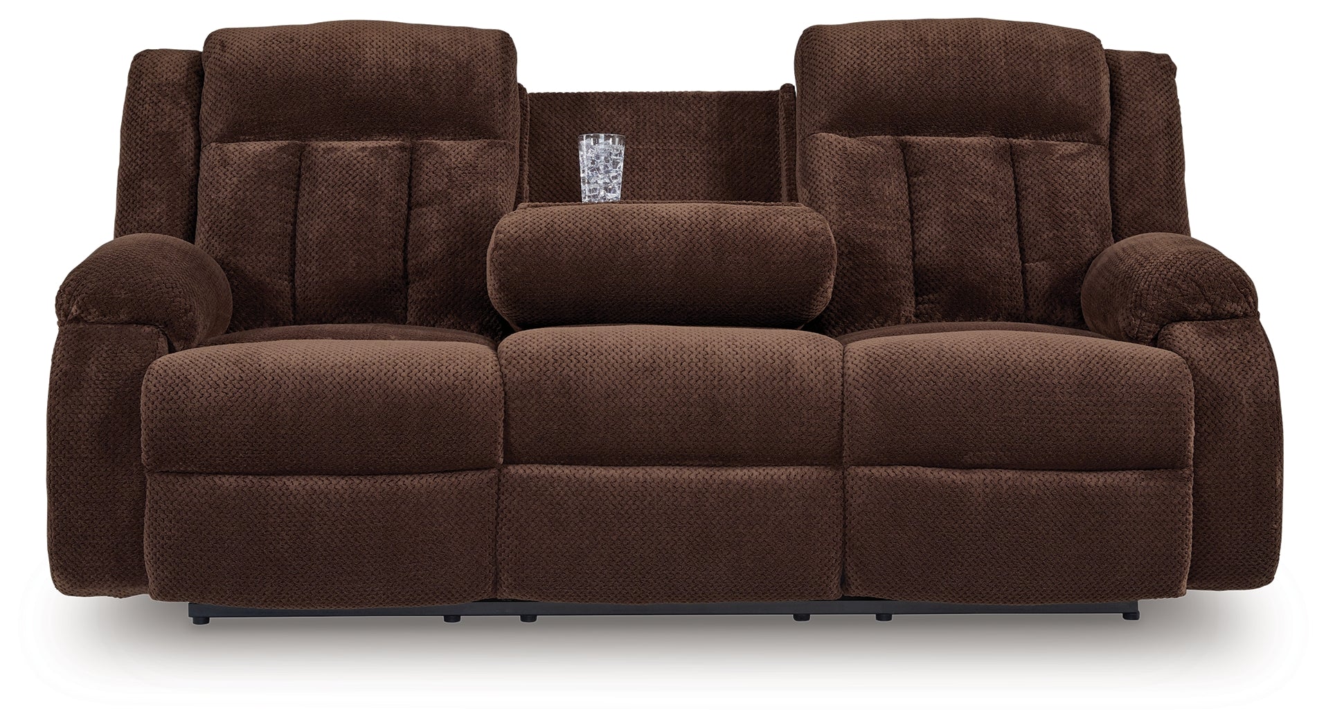 Observation Chocolate Power Reclining Sofa w/Drop Down Table (Online Special Price) - Image 3