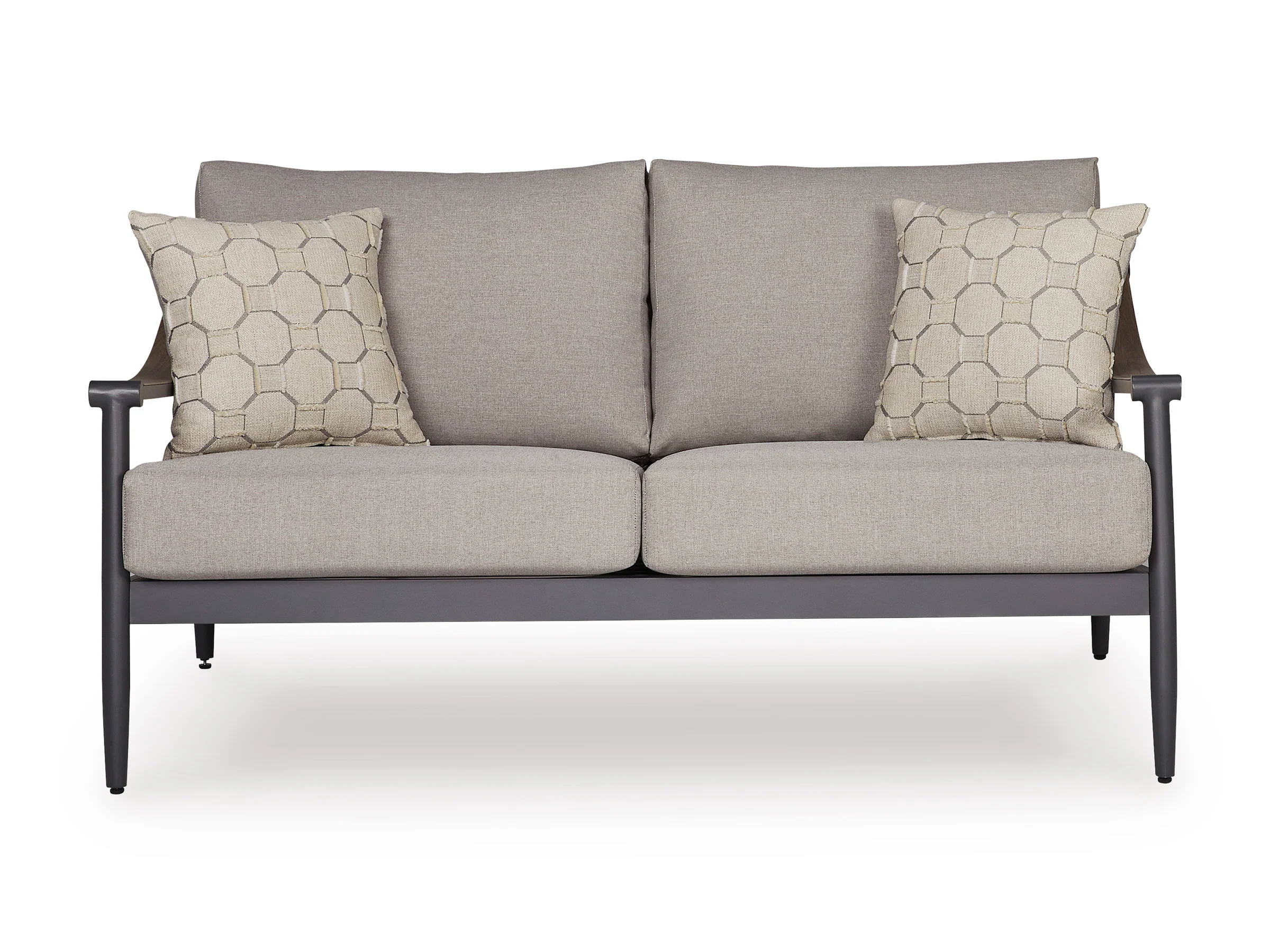 Ocean Beach Gray Loveseat w/Cushion - Image 2
