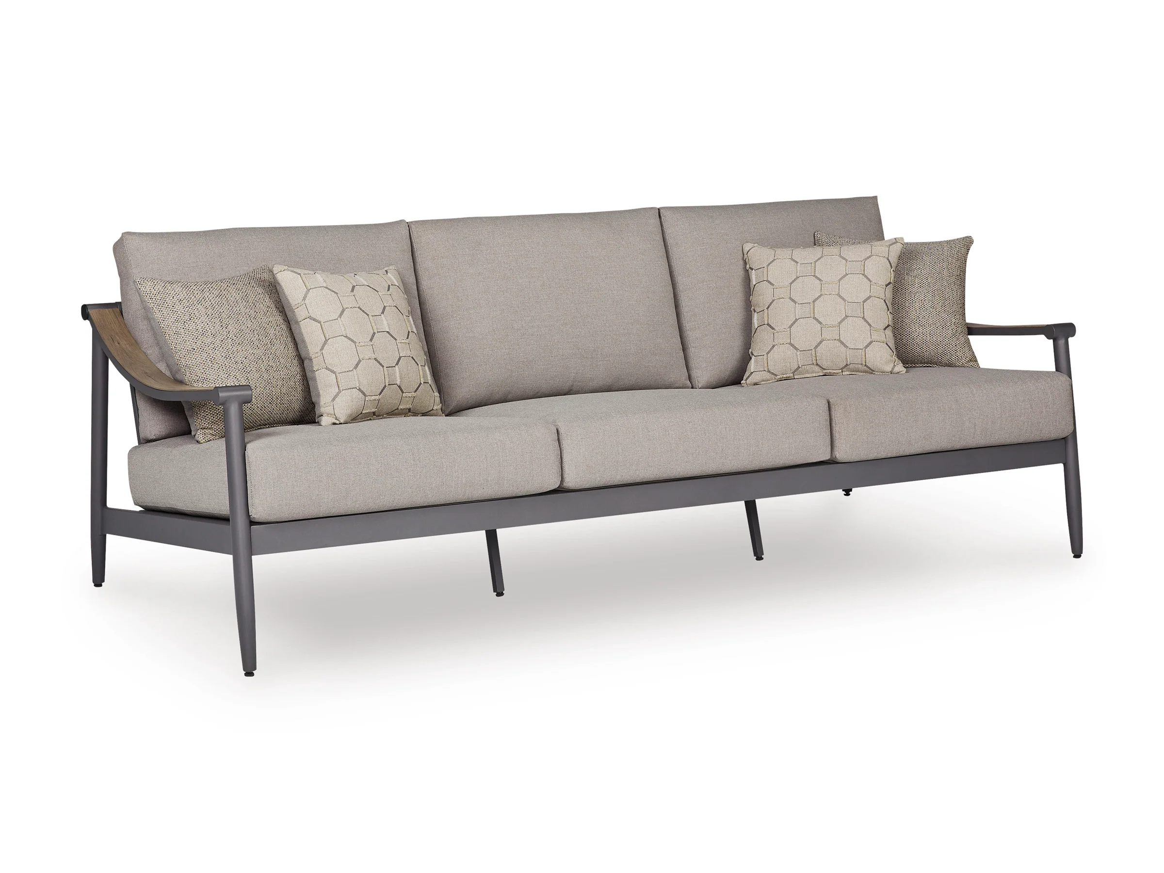 Ocean Beach Gray Sofa with Cushion - Image 3