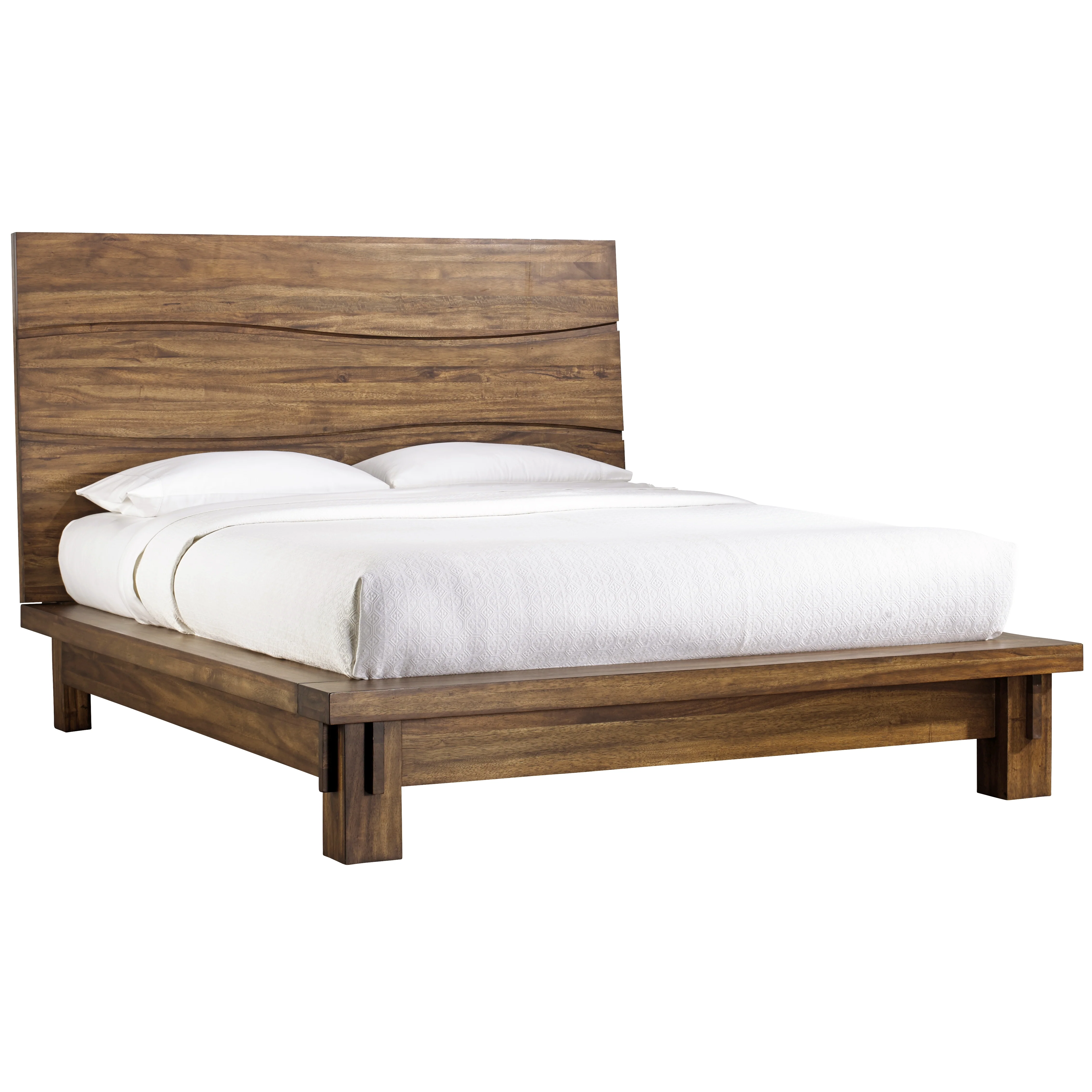 Ocean Solid Wood California King Platform Bed in Natural Sengon - Image 7