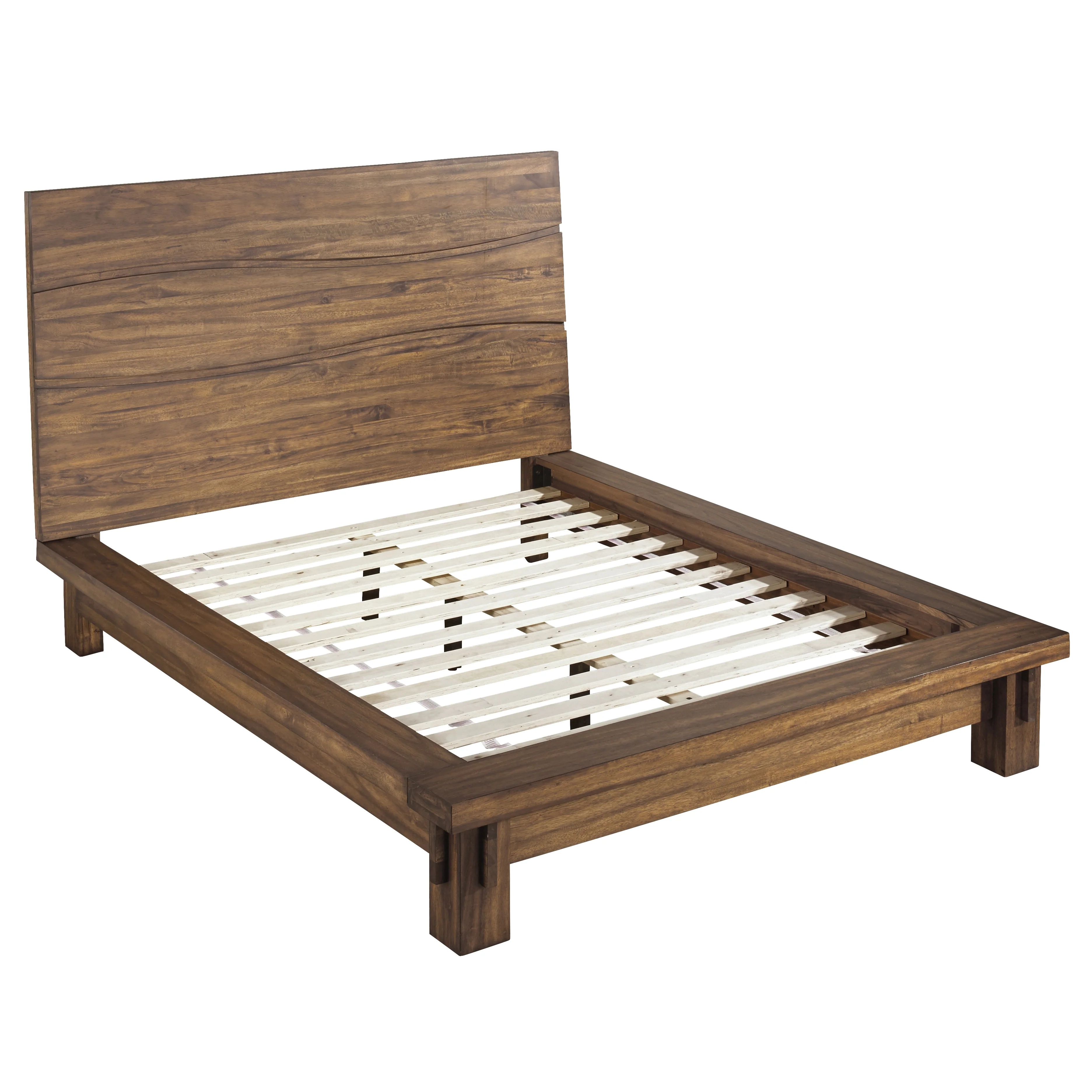 Ocean Solid Wood California King Platform Bed in Natural Sengon - Image 9