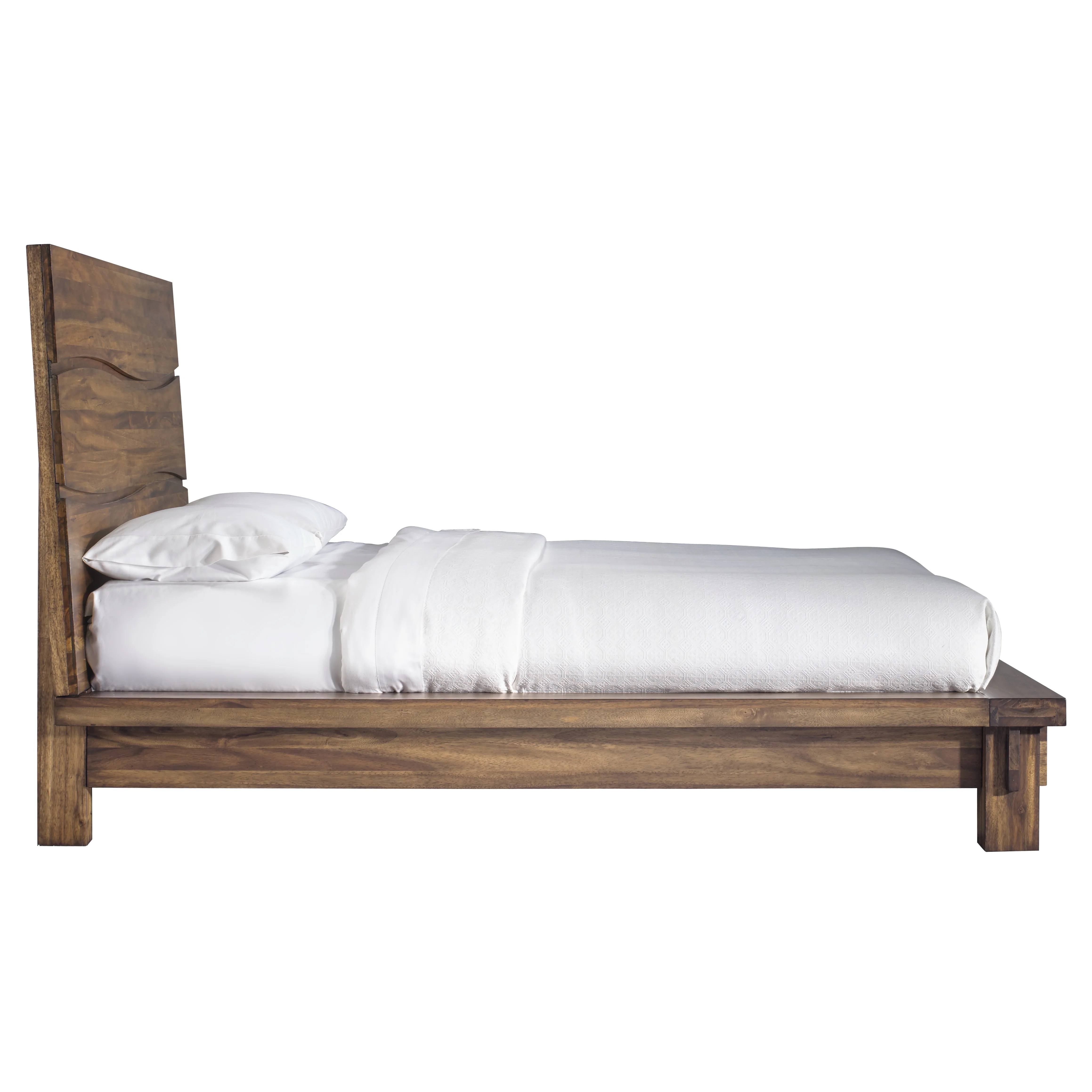 Ocean Solid Wood Eastern King Platform Bed in Natural Sengon - Image 8