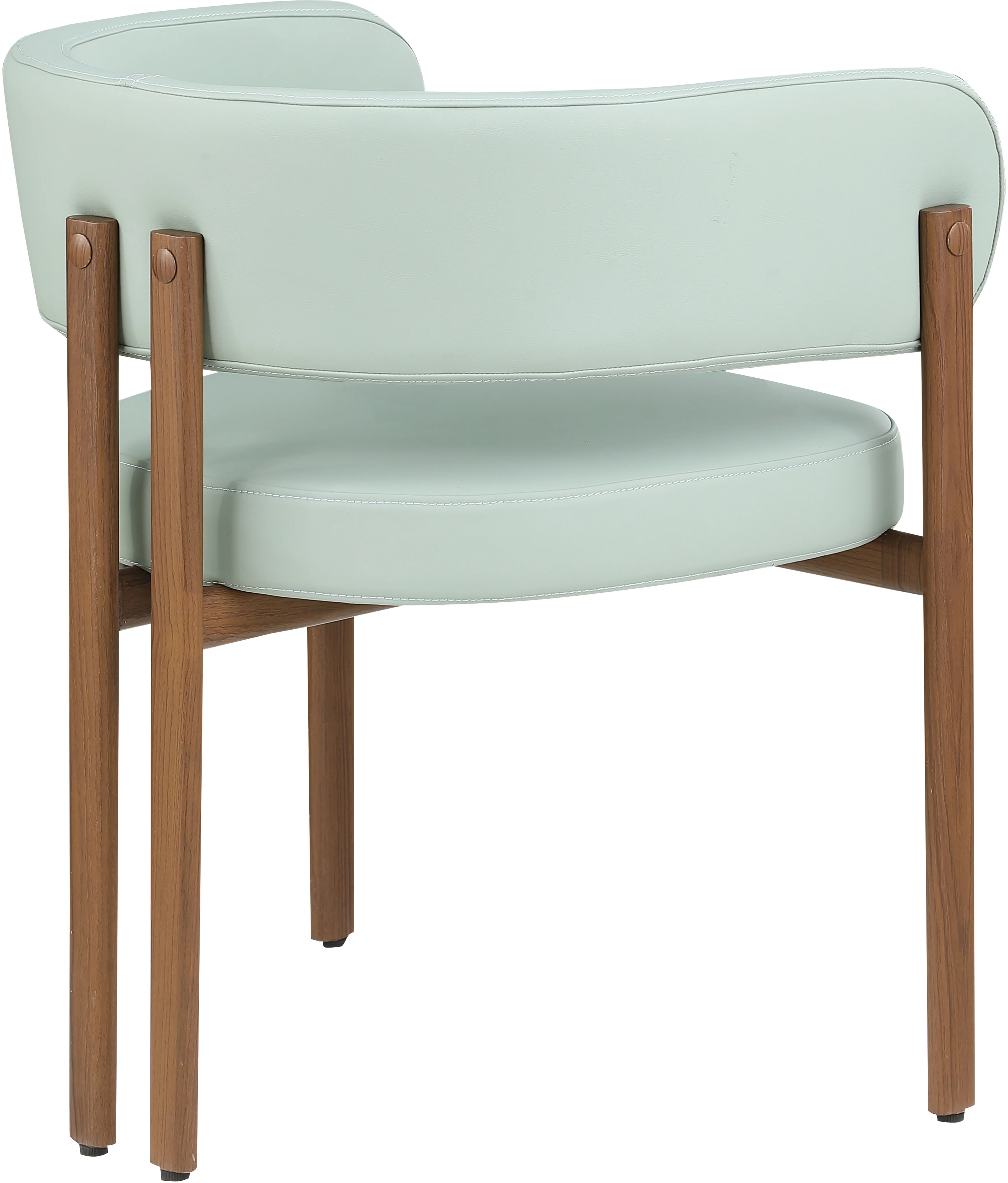 Oceanside Mint Green/Brown Mint Vegan Leather Upholstered Dining Chair (Set of 2) - Image 6