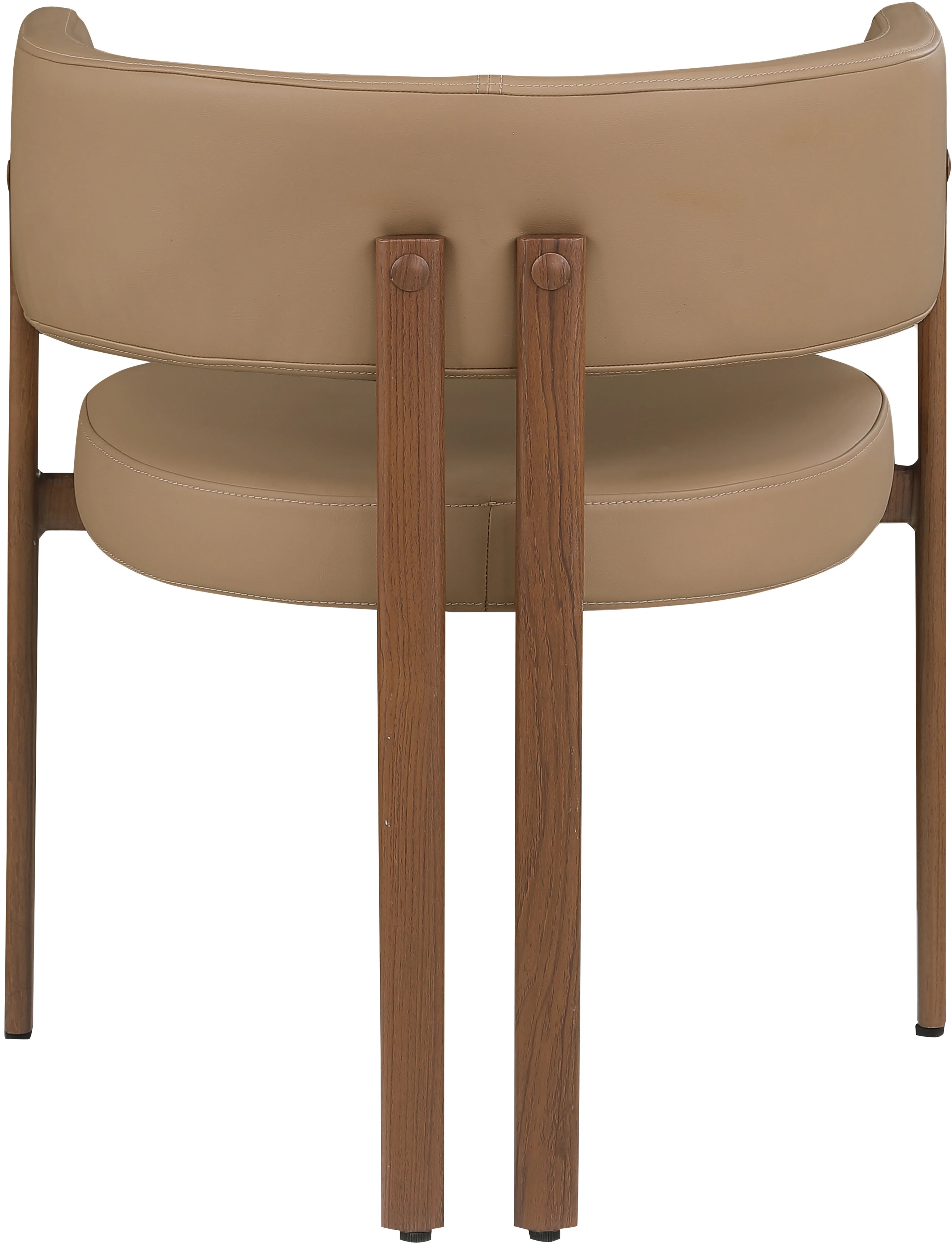 Oceanside Tan/Brown Leather Upholstered Dining Chair (Set of 2) - Image 3