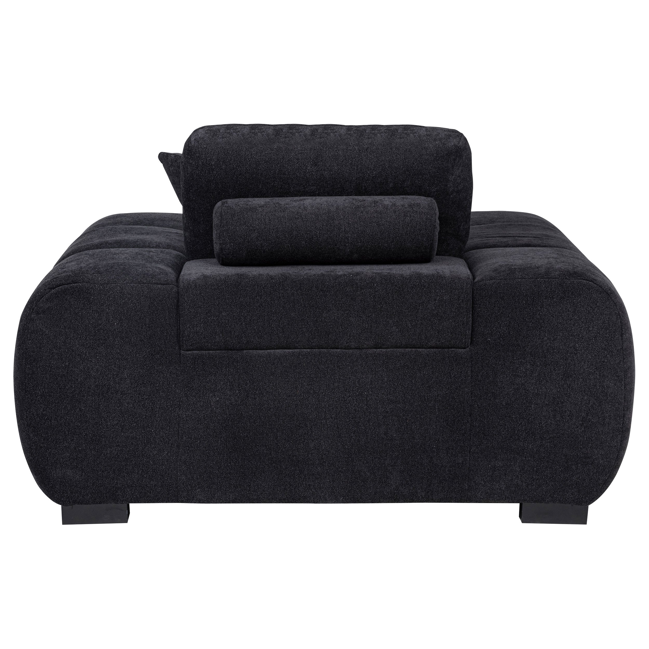 Octavia Black Upholstered Track Arm Accent Chair - Image 6