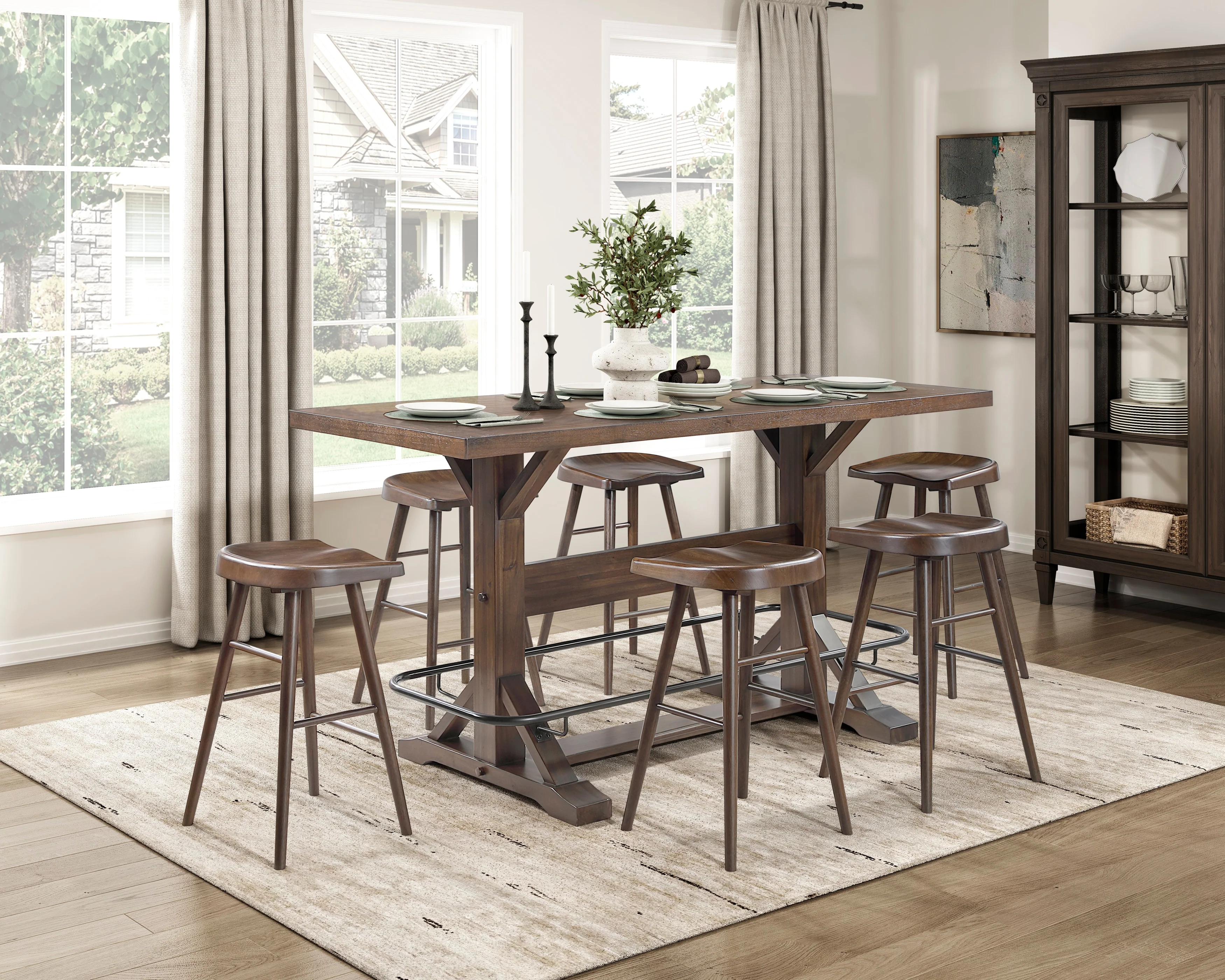 Oliver Brown Pub Height Stool (Set of 2) - Image 6
