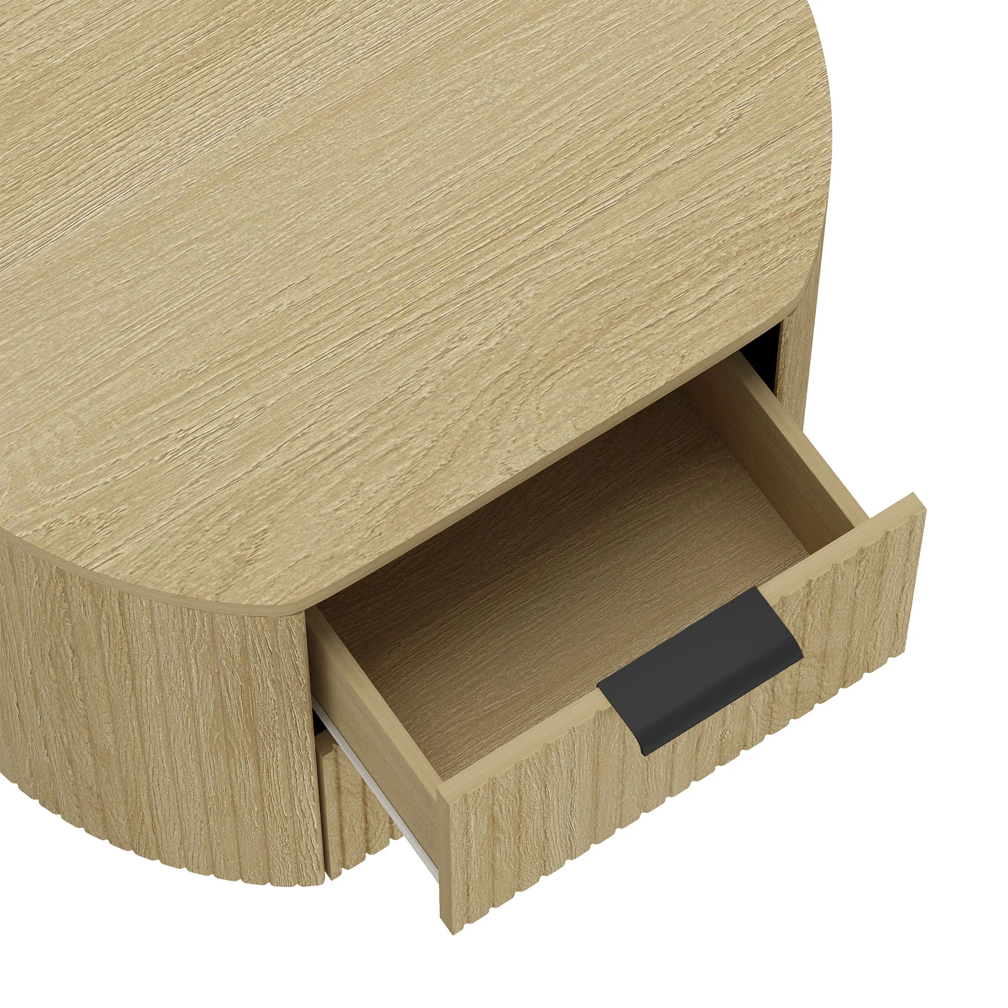 Olivia Nightstand in Natural Oak and Black - Image 5