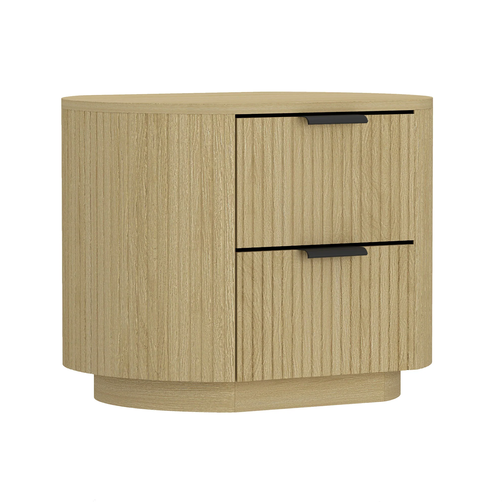 Olivia Nightstand in Natural Oak and Black - Image 6