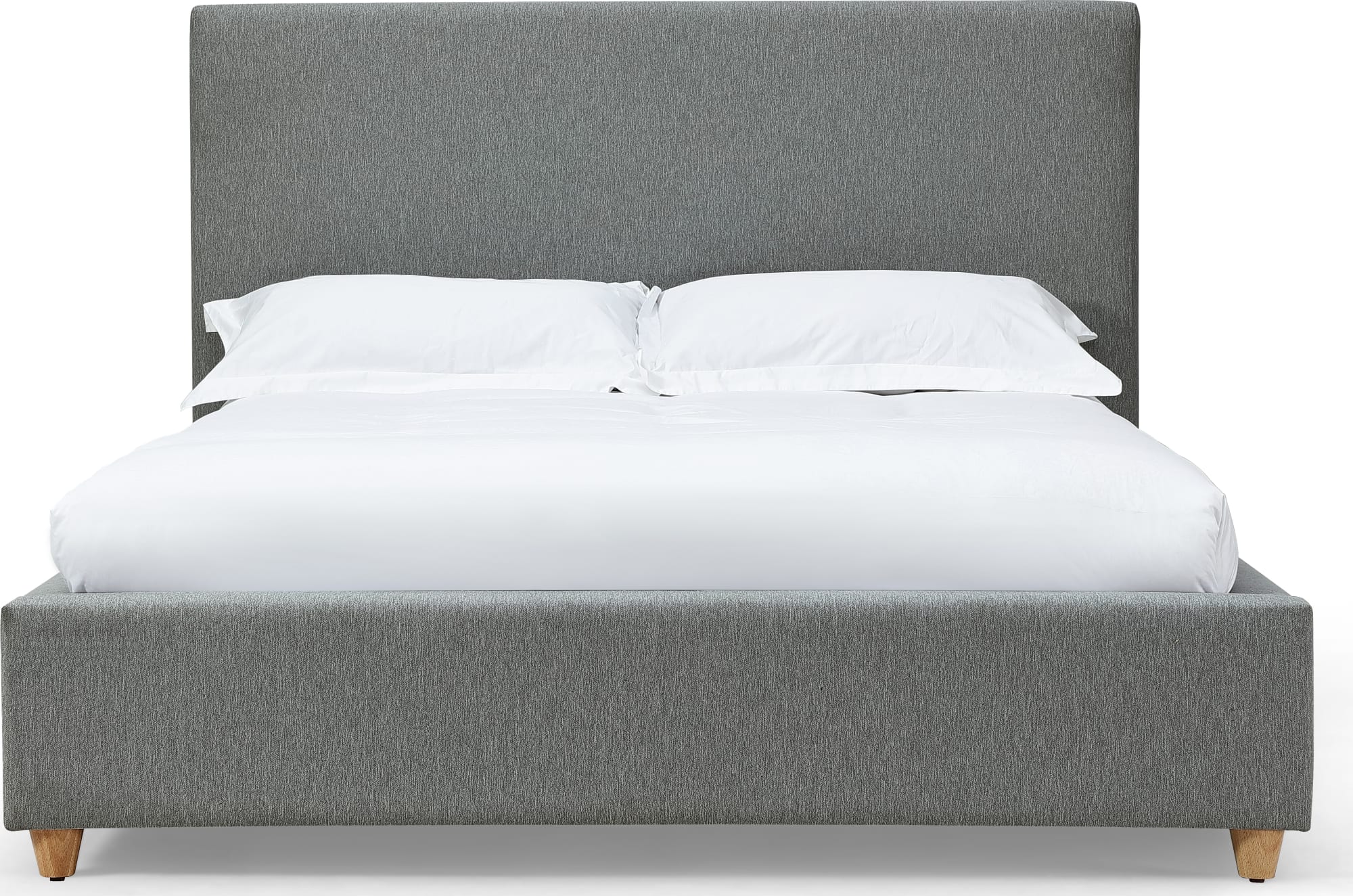 Olivia Pewter King Upholstered Platform Bed - Image 3