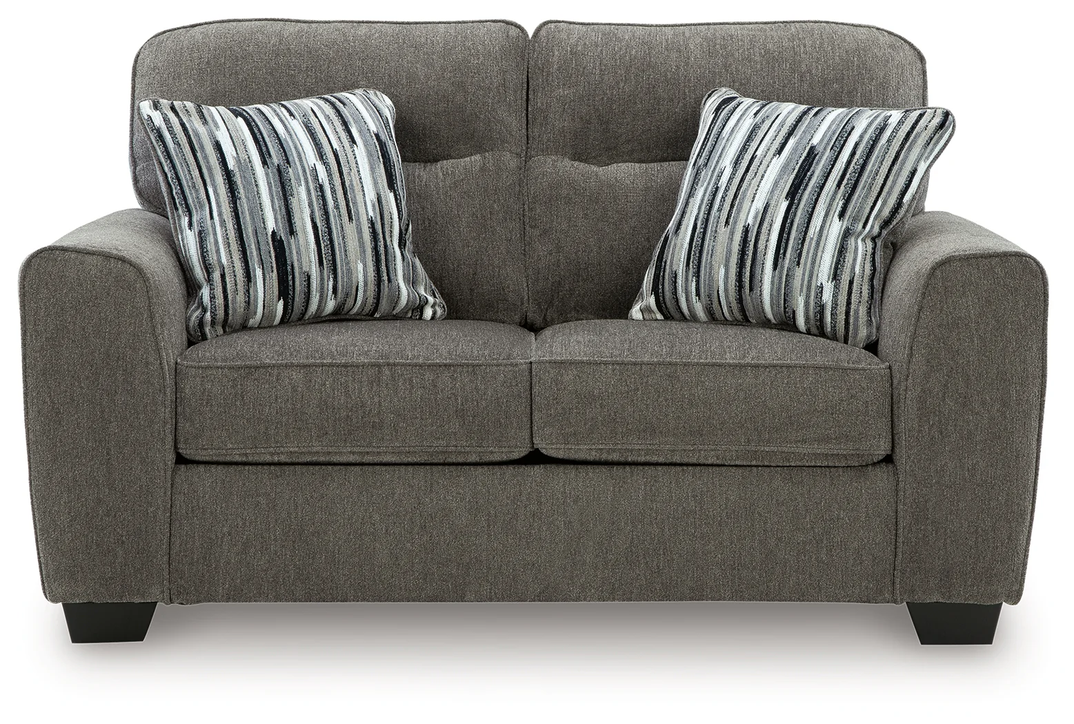 Olten Graphite Sofa and Loveseat - Image 8