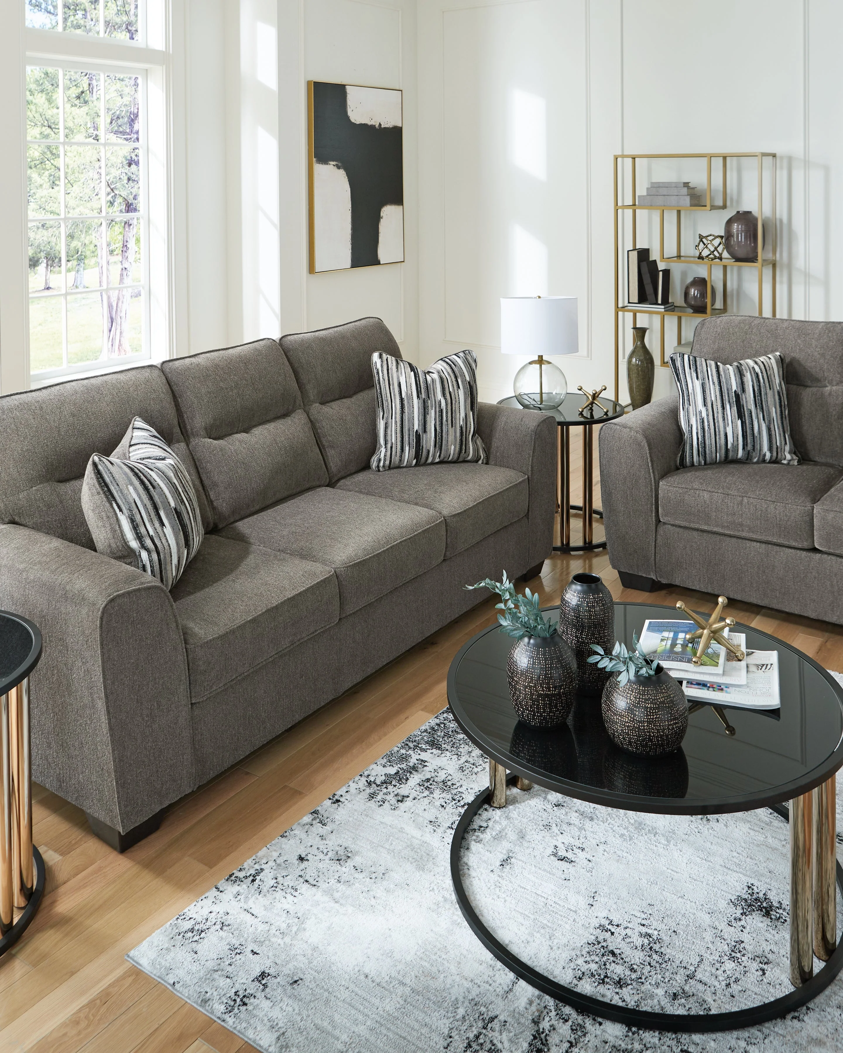 Olten Graphite Sofa and Loveseat (Online Special Price) - Image 4
