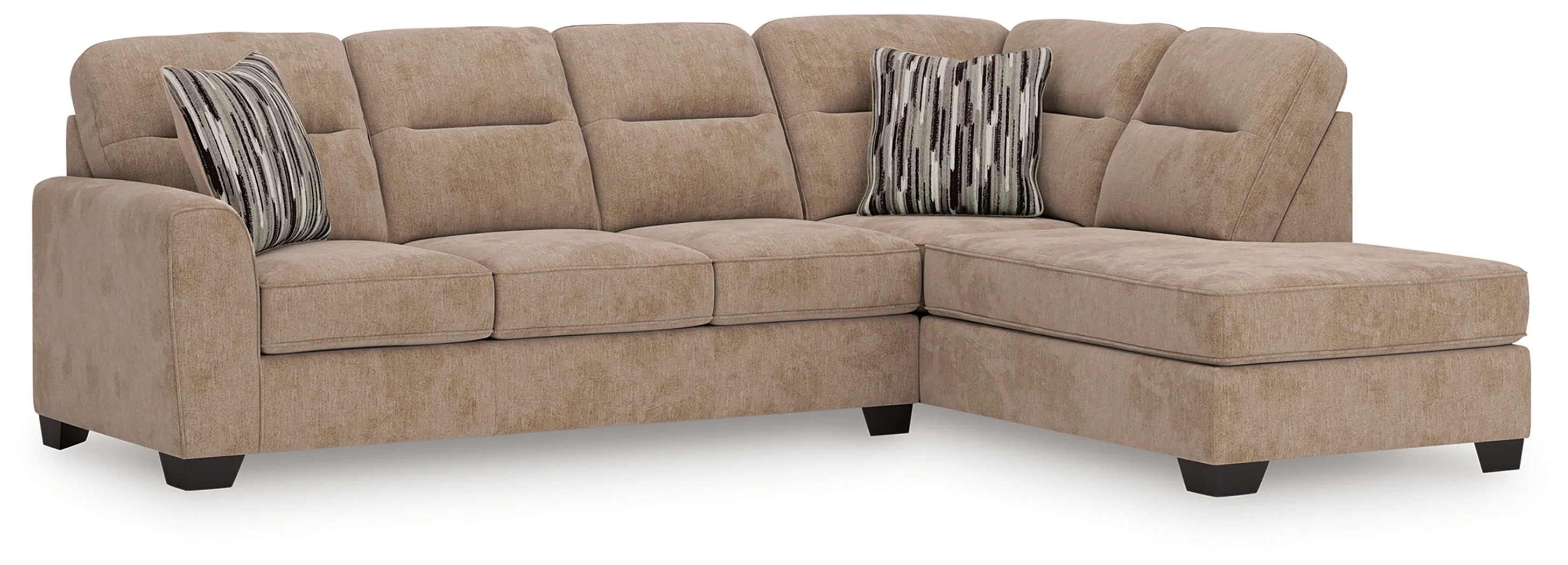 Olten Mocha 2-Piece Sectional with Chaise - Image 3