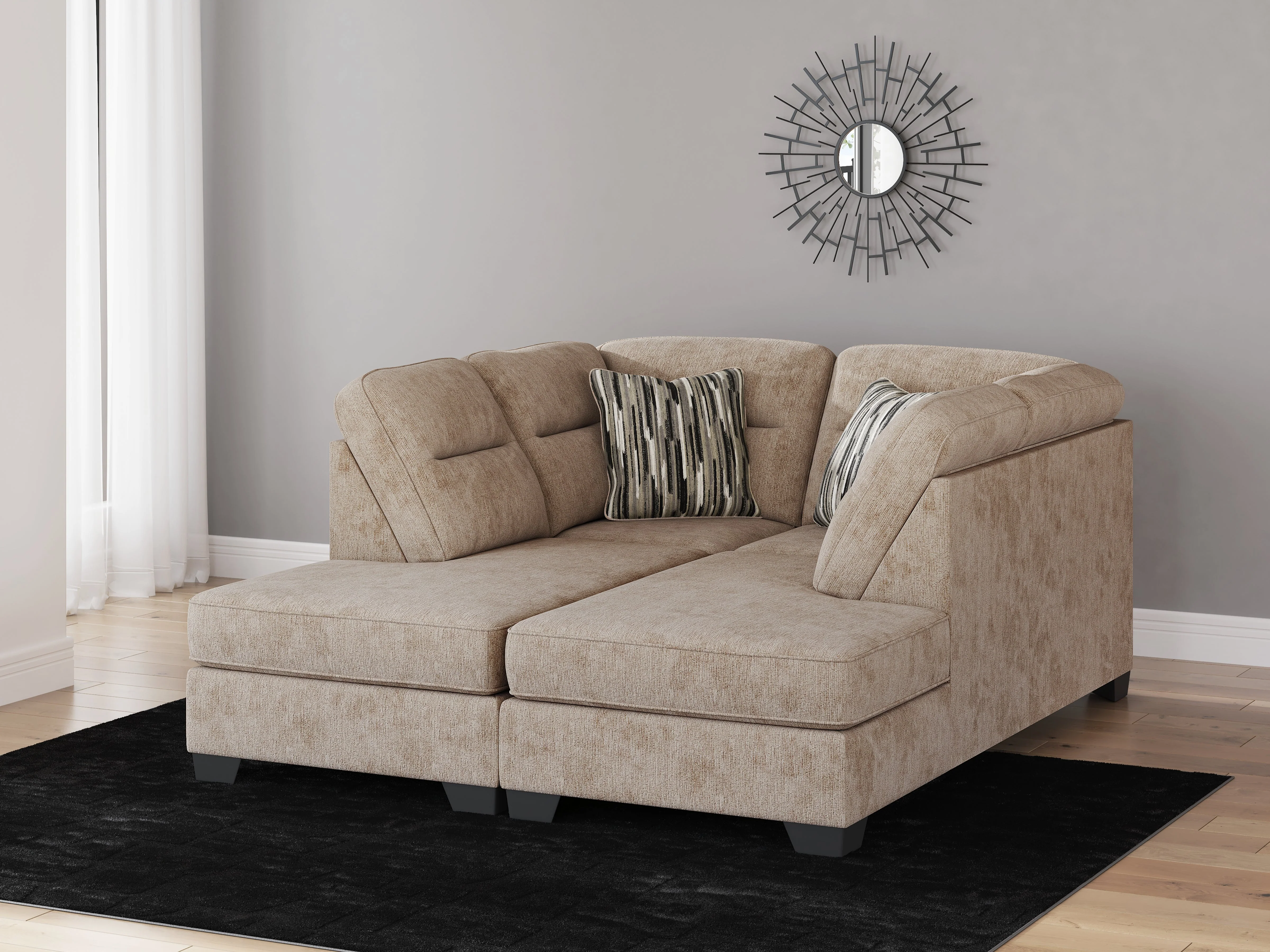 Olten Mocha 2-Piece Super Chaise (Online Special Price)
