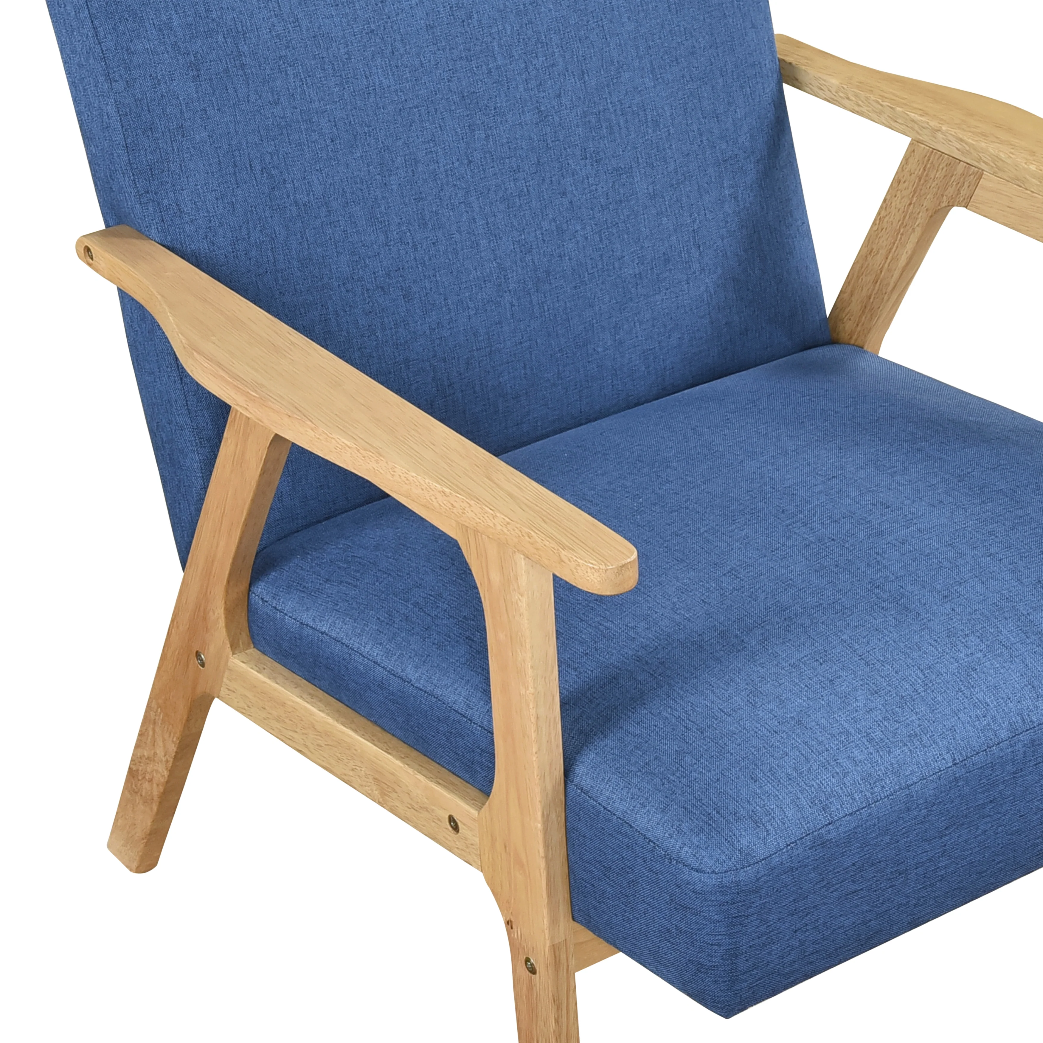 Omara Blue Accent Chair (Light Brown) - Image 5