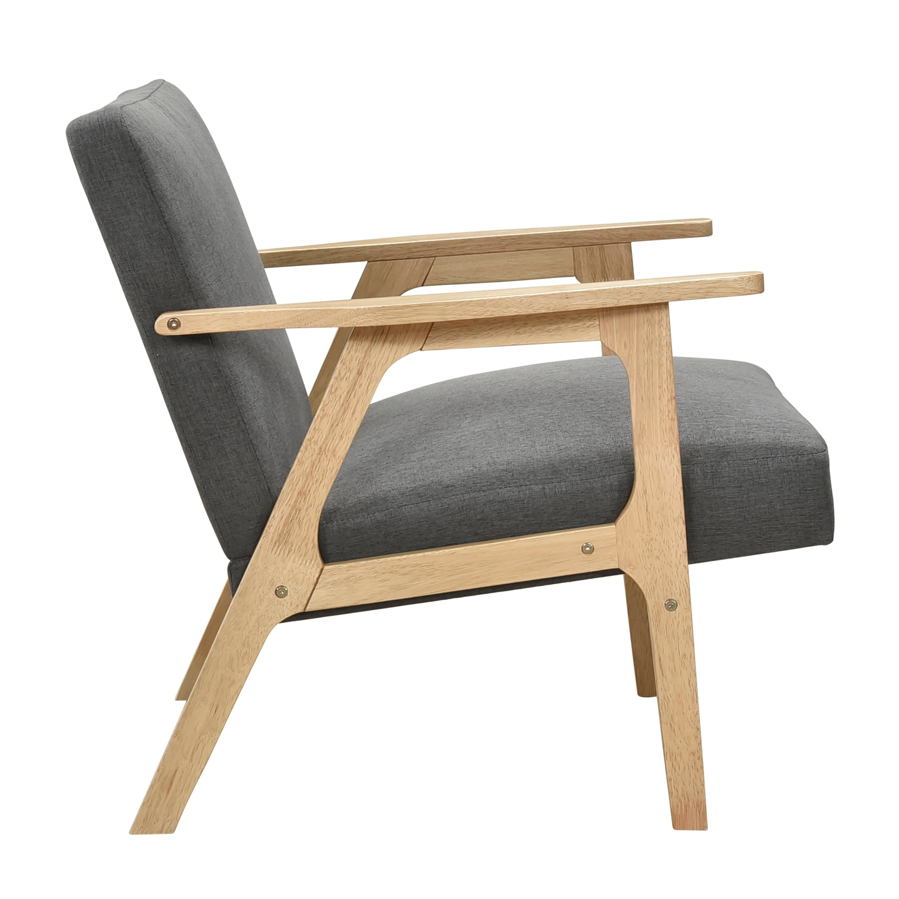 Omara Dark gray Accent Chair (Light Brown) - Image 3