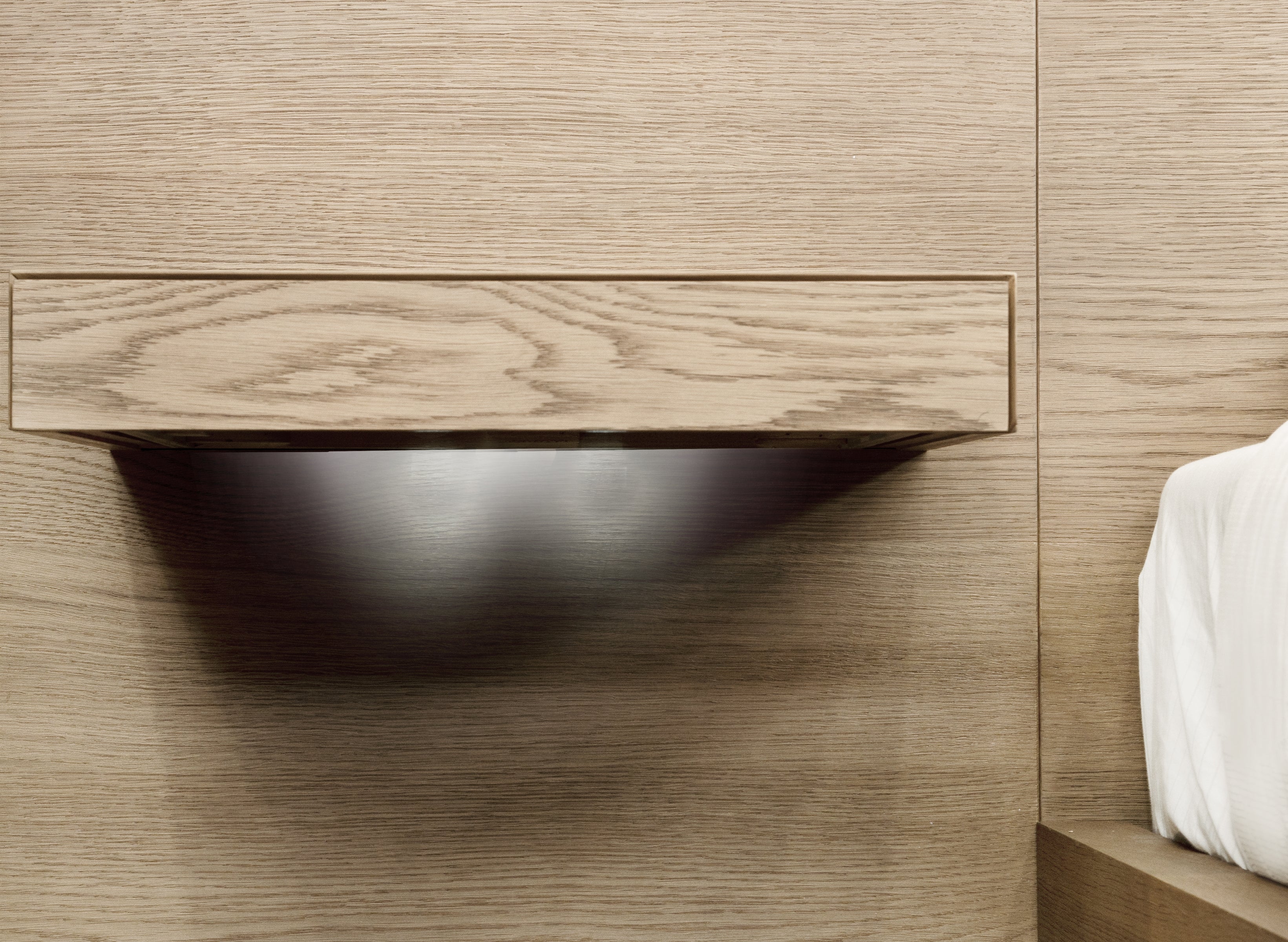 One Coastal Modern Live Edge Eastern King Wall Bed with Floating Nightstands in Bisque - Image 10