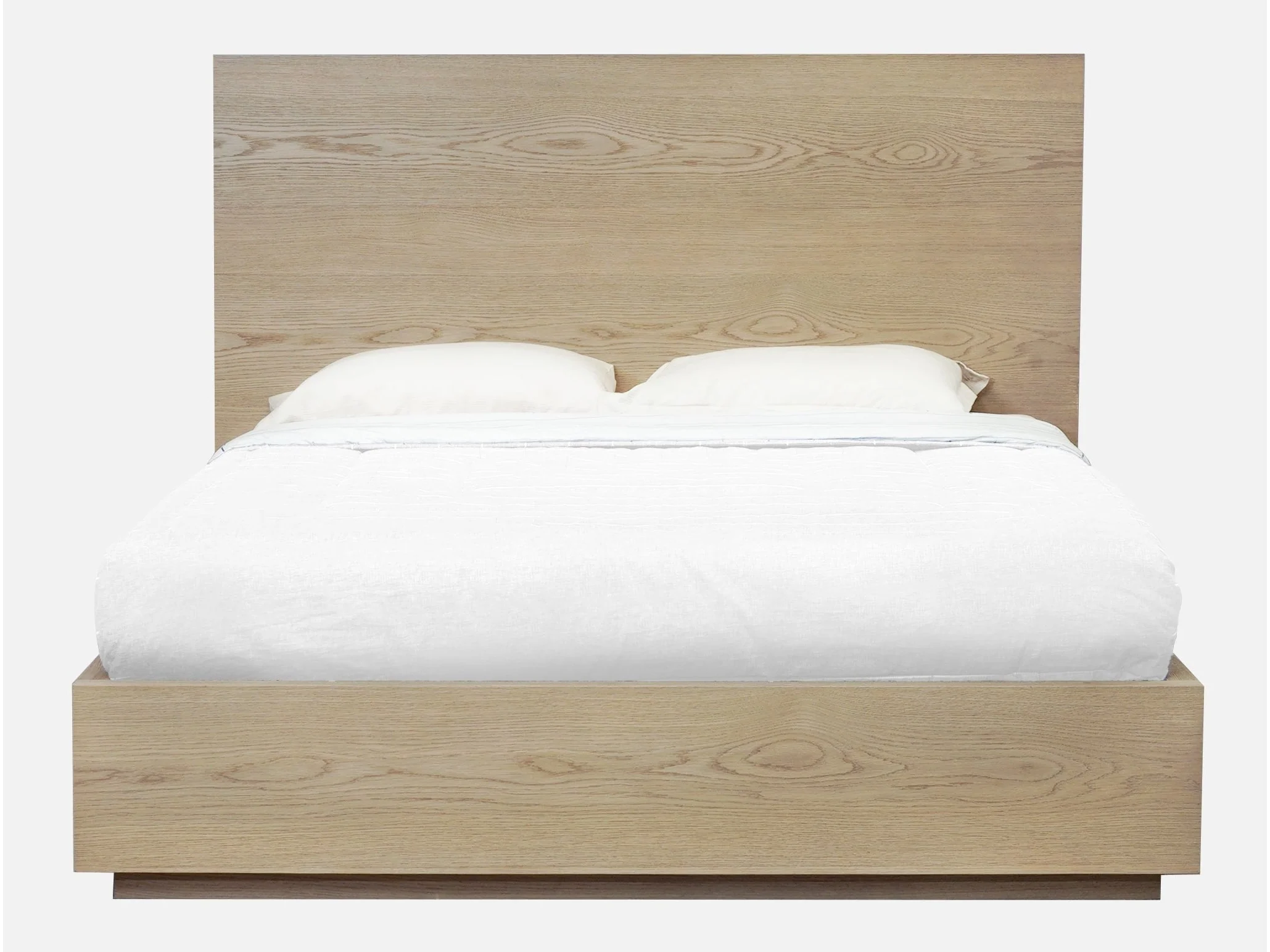 One Coastal Modern California King Platform Bed in Bisque