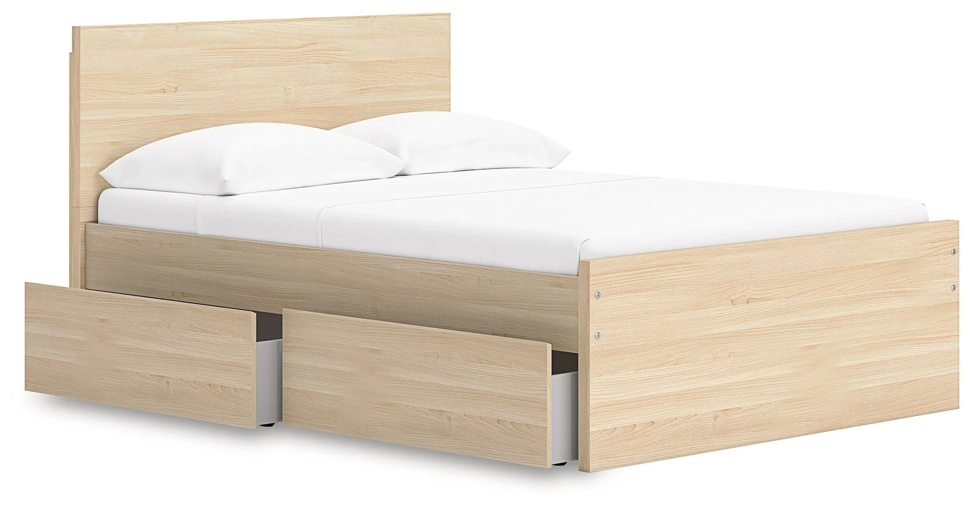 Onita Natural Full Panel Platform Bed with 1 Side Storage (Online Special Price) - Image 5