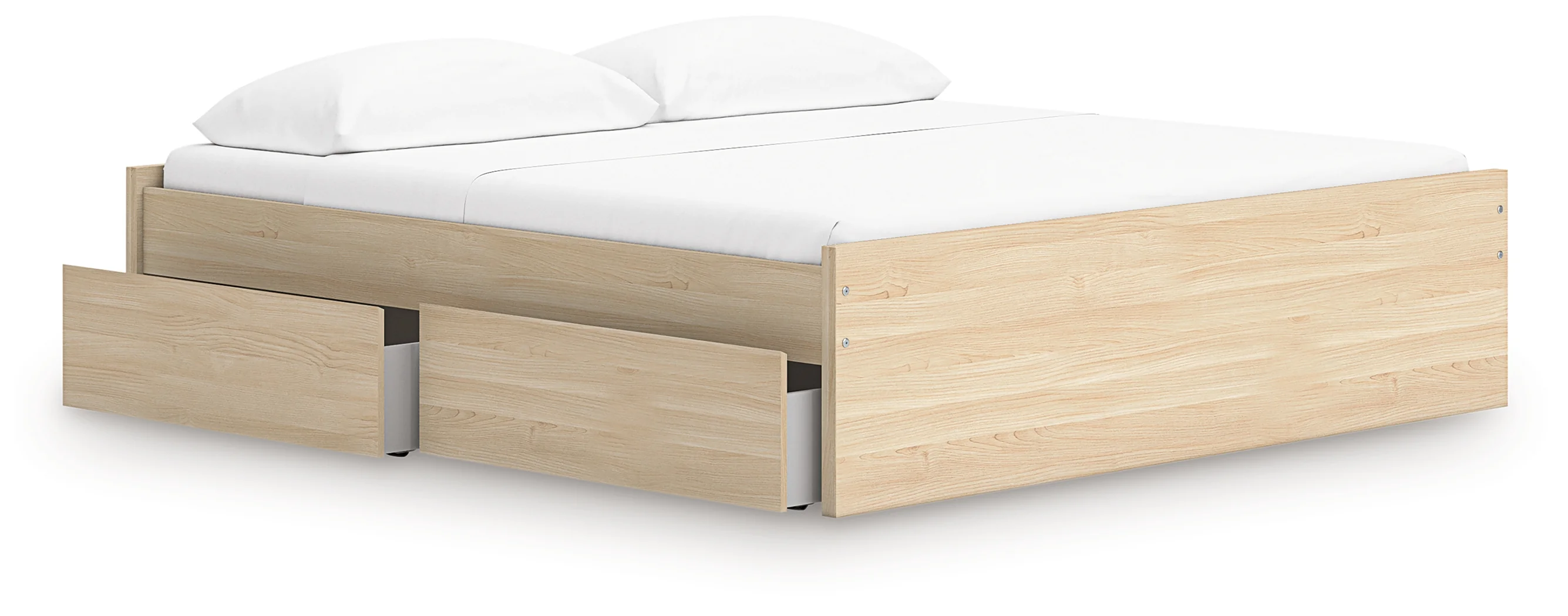Onita Natural King Platform Bed with 1 Side Storage - Image 5
