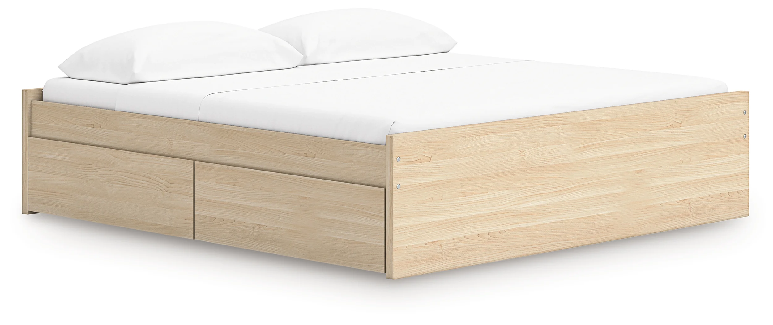 Onita Natural King Platform Bed with 2 Side Storage - Image 2