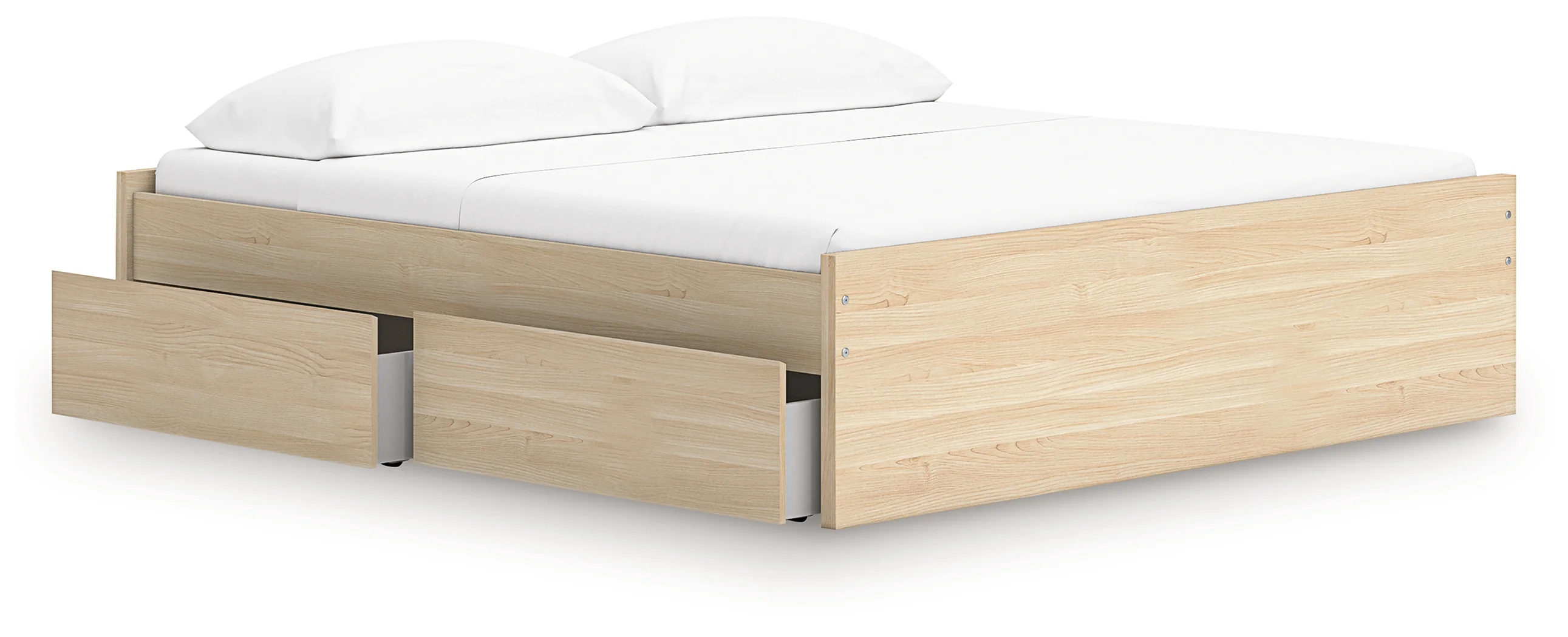 Onita Natural King Platform Bed with 2 Side Storage - Image 3