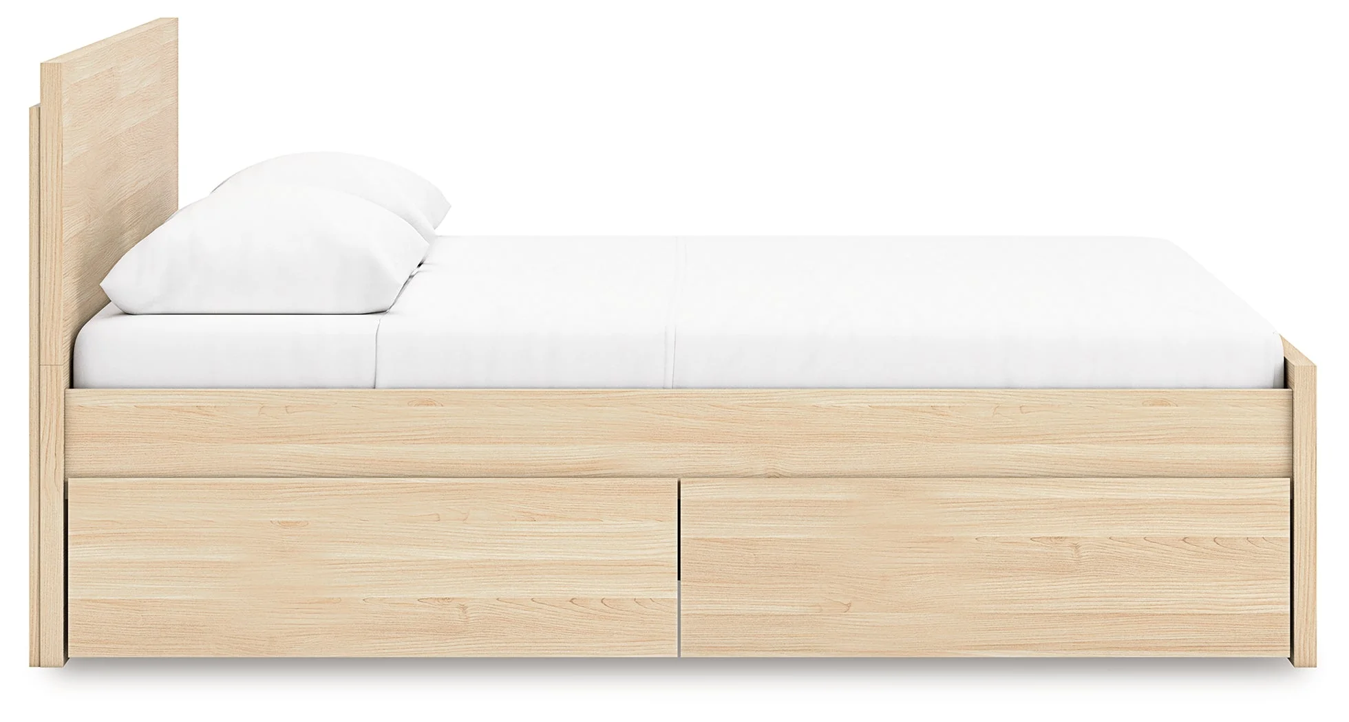 Onita Natural Queen Panel Platform Bed with 1 Side Storage (Online Special Price) - Image 9