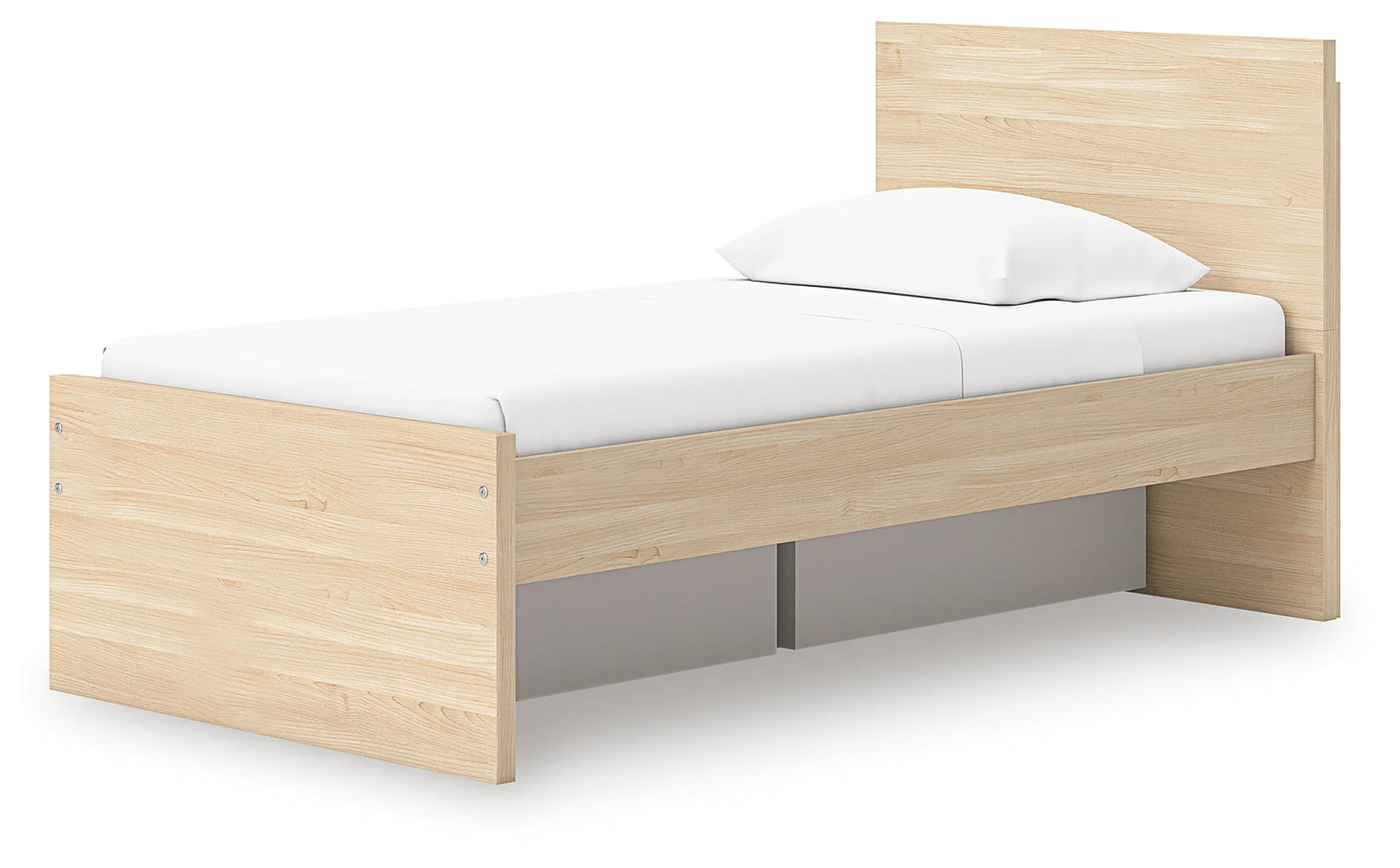 Onita Natural Twin Panel Platform Bed with 1 Side Storage (Online Special Price) - Image 3