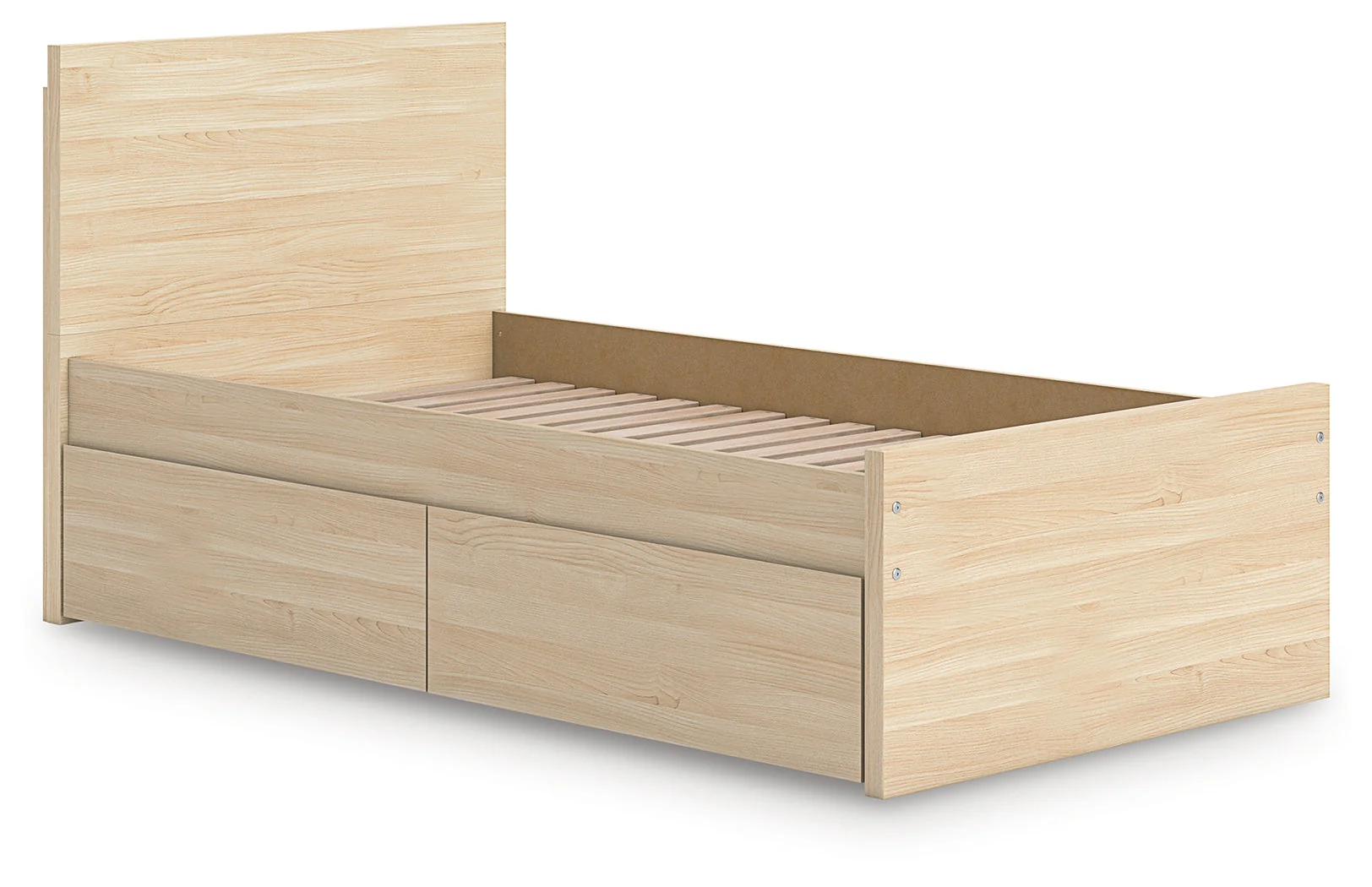 Onita Natural Twin Panel Platform Bed with 1 Side Storage (Online Special Price) - Image 4