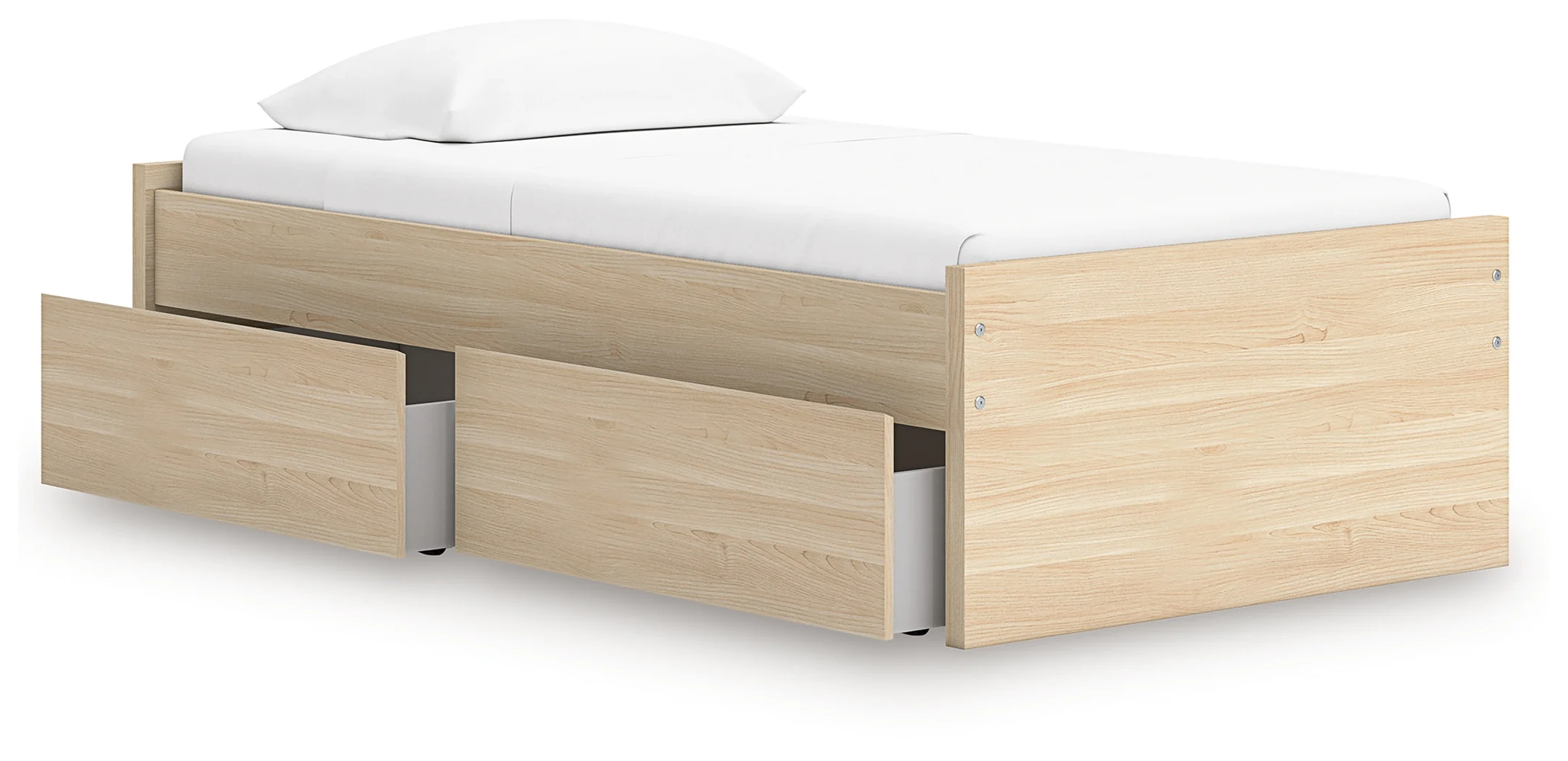 Onita Natural Twin Platform Bed with 1 Side Storage - Image 5