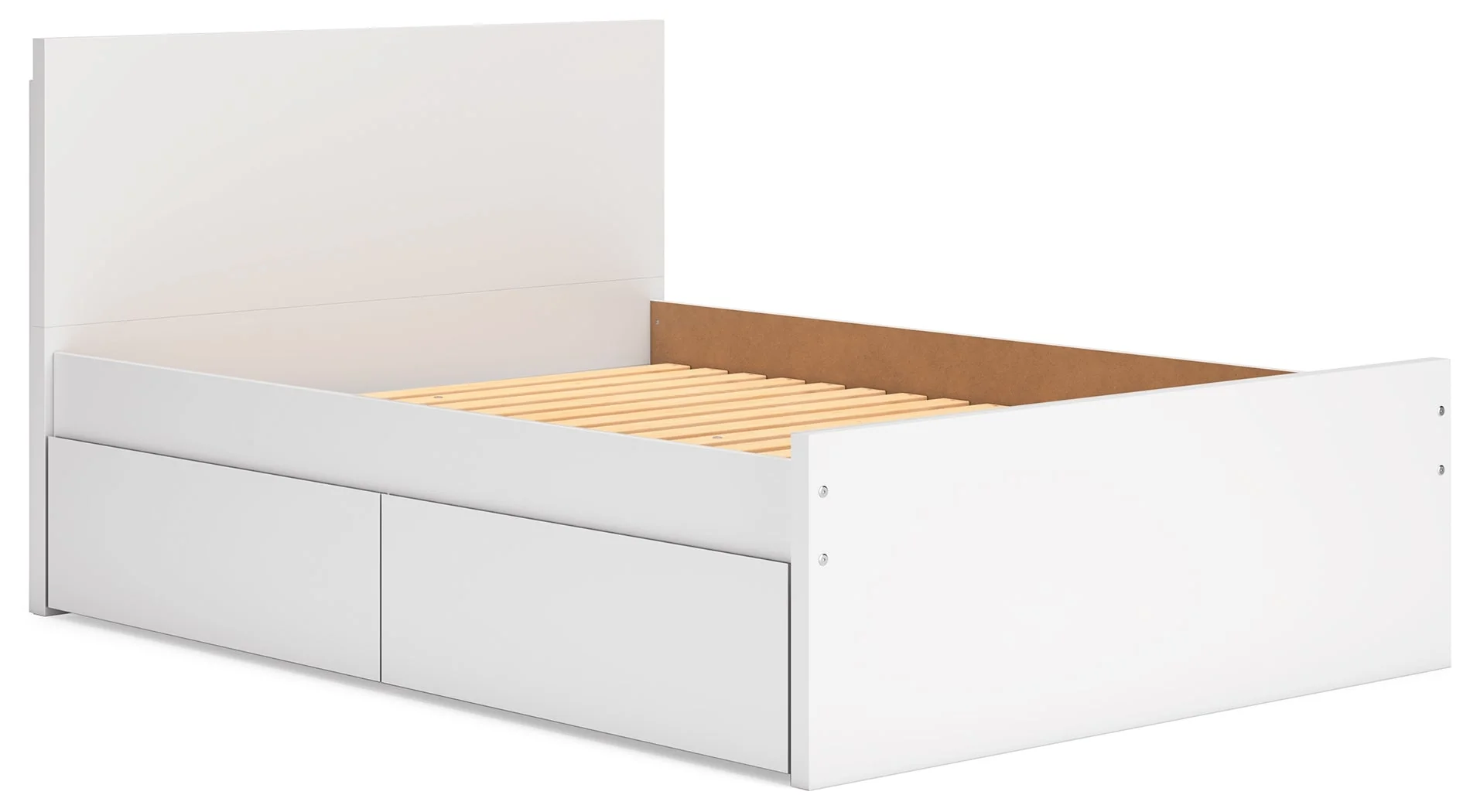 Onita White Full Panel Platform Youth Bed with 1 Side Storage (Online Special Price) - Image 2