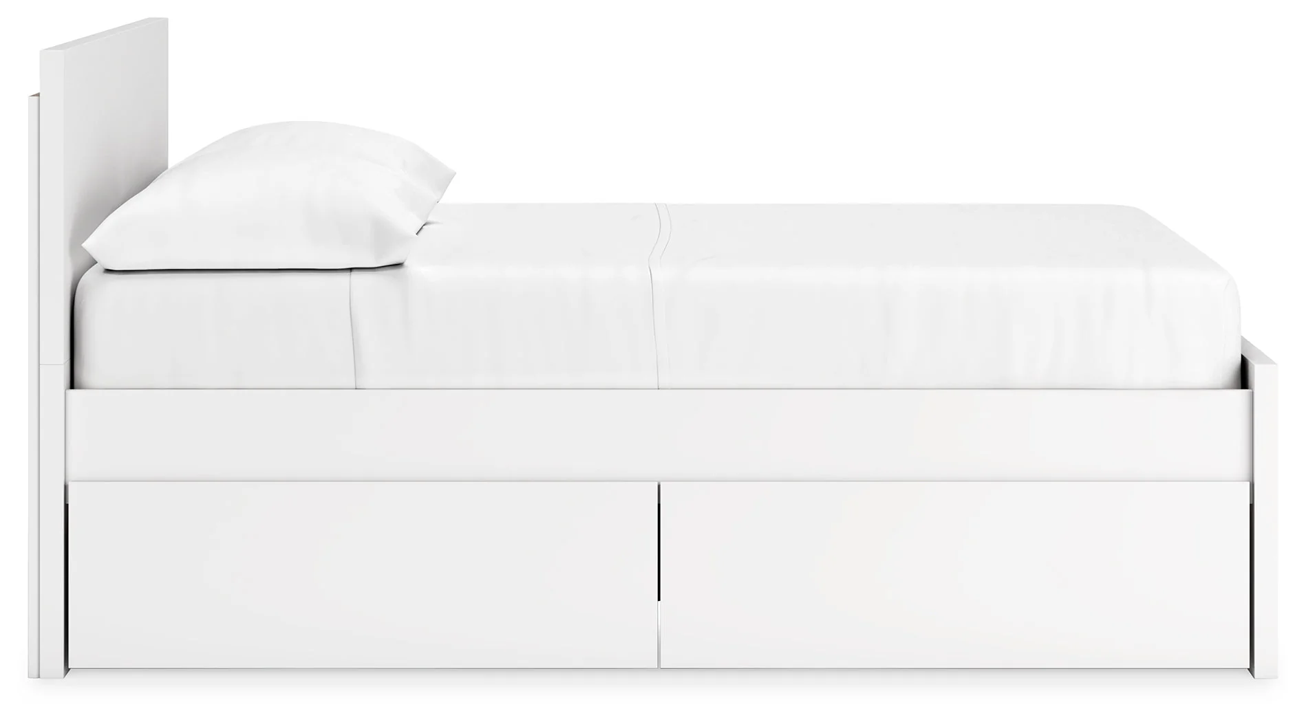 Onita White Full Panel Platform Youth Bed with 1 Side Storage (Online Special Price) - Image 8