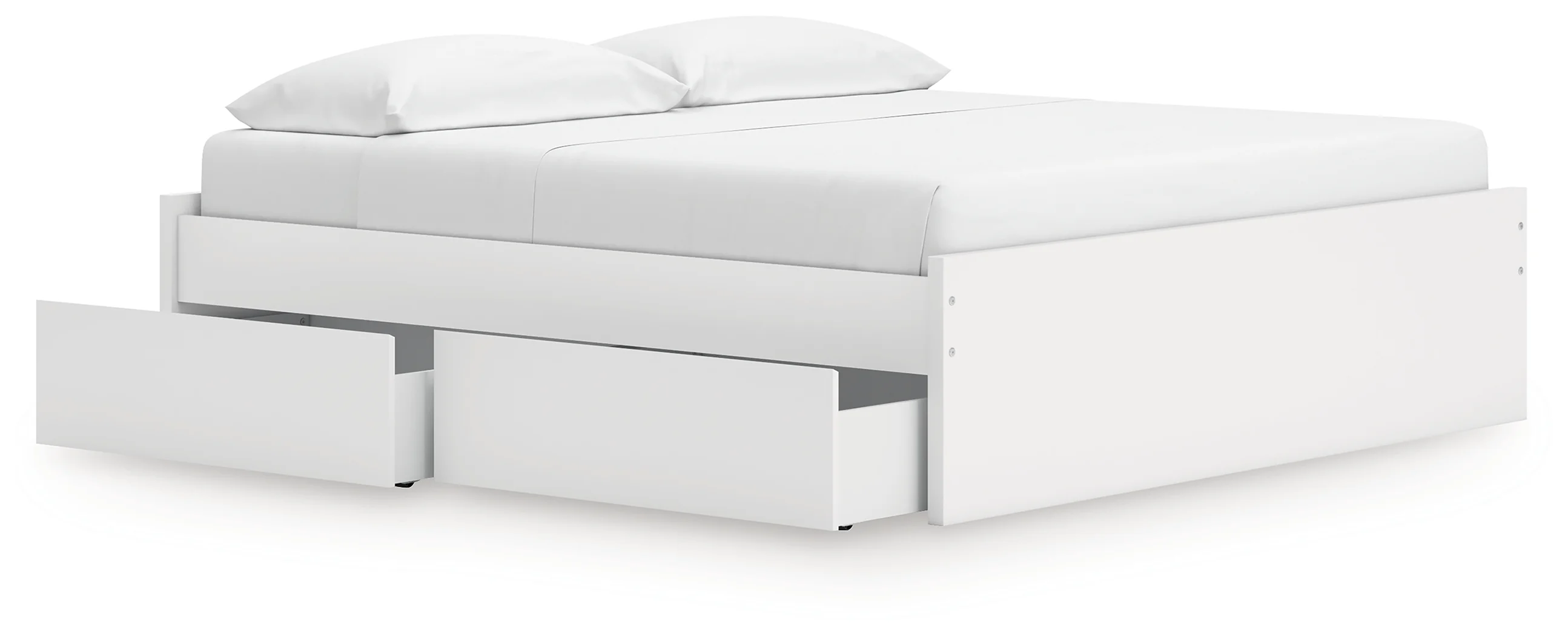 Onita White King Platform Bed with 1 Side Storage - Image 3