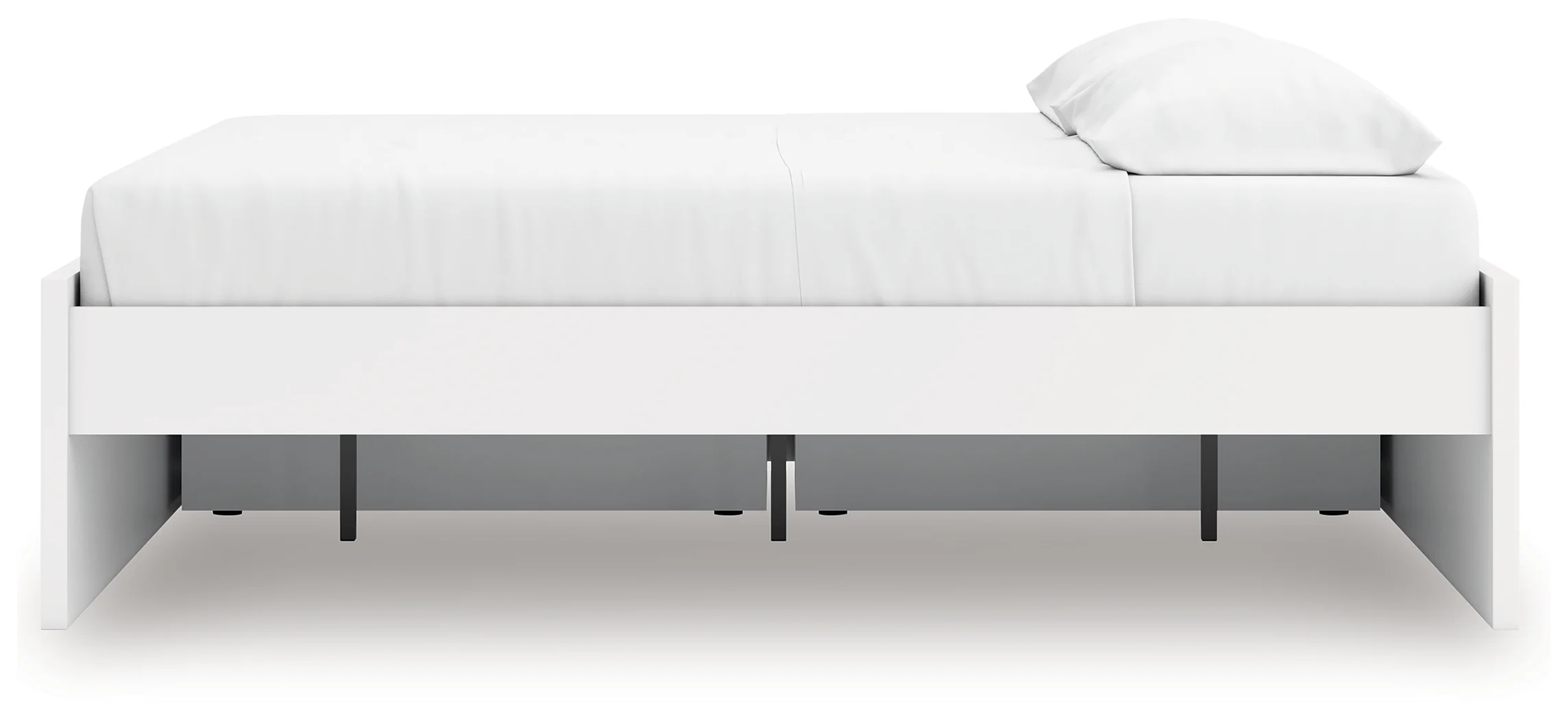 Onita White King Platform Bed with 1 Side Storage - Image 8