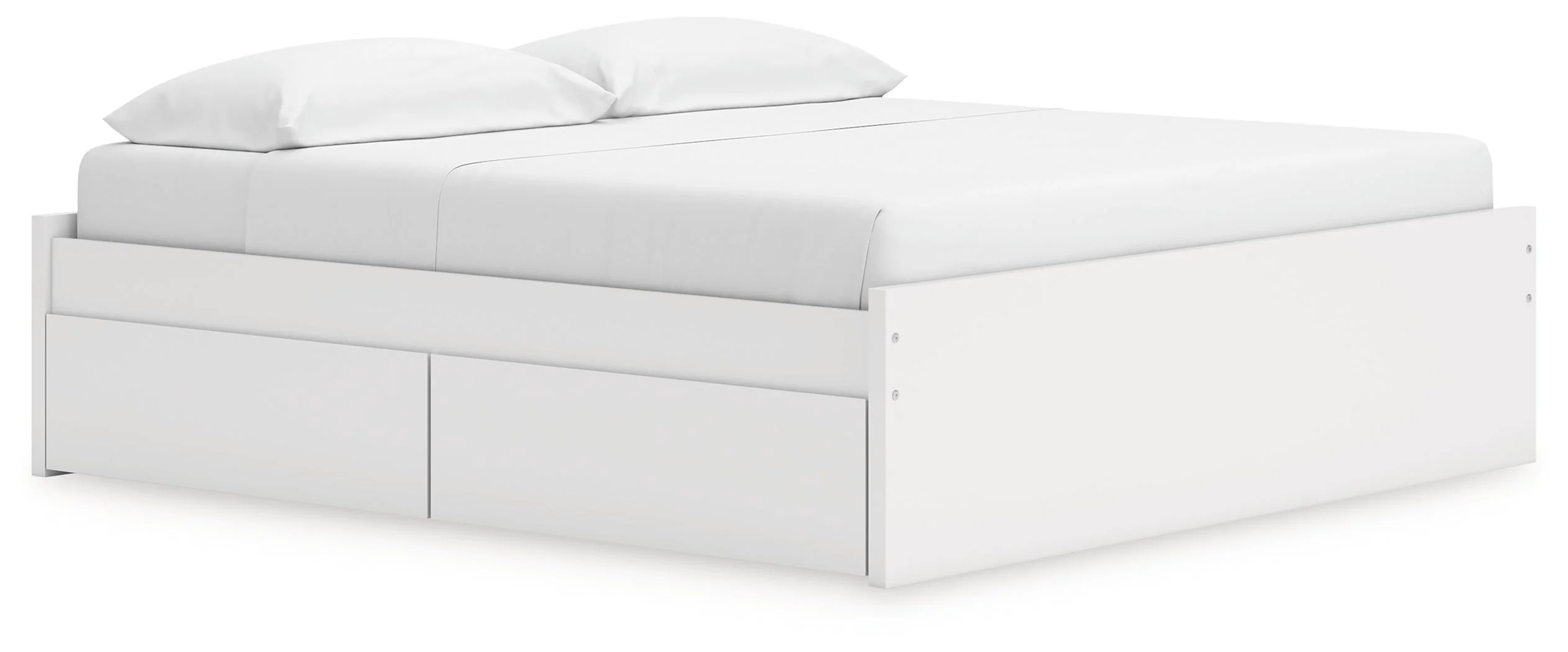 Onita White King Platform Bed with 2 Side Storage (Online Special Price) - Image 2