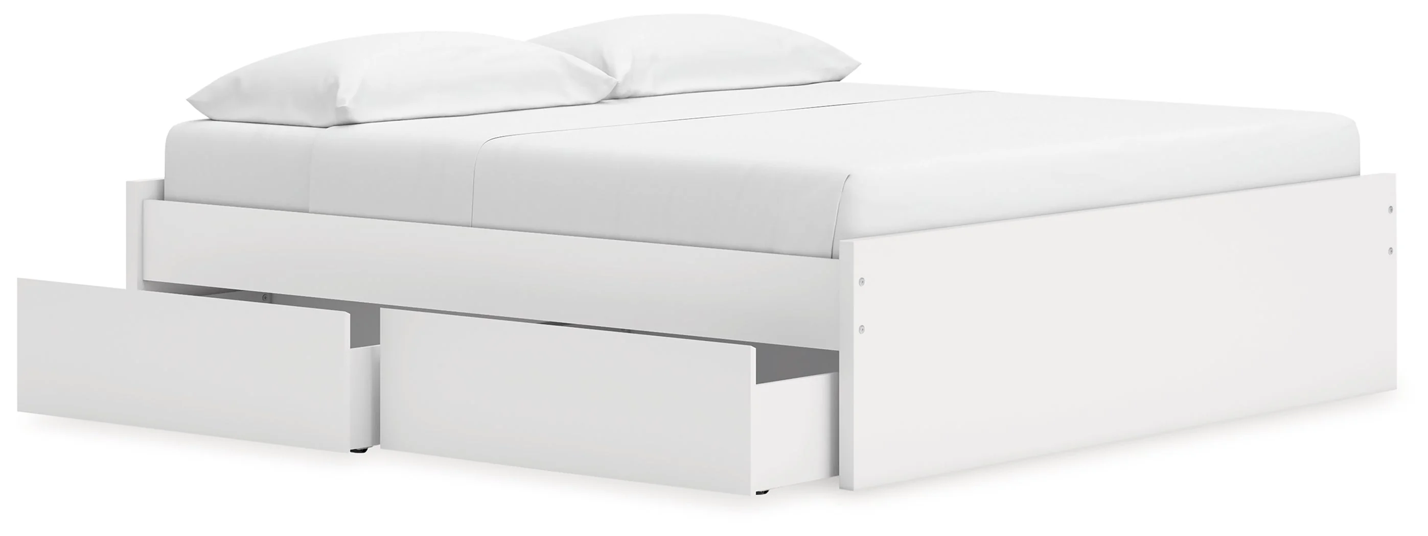 Onita White King Platform Bed with 2 Side Storage (Online Special Price) - Image 3