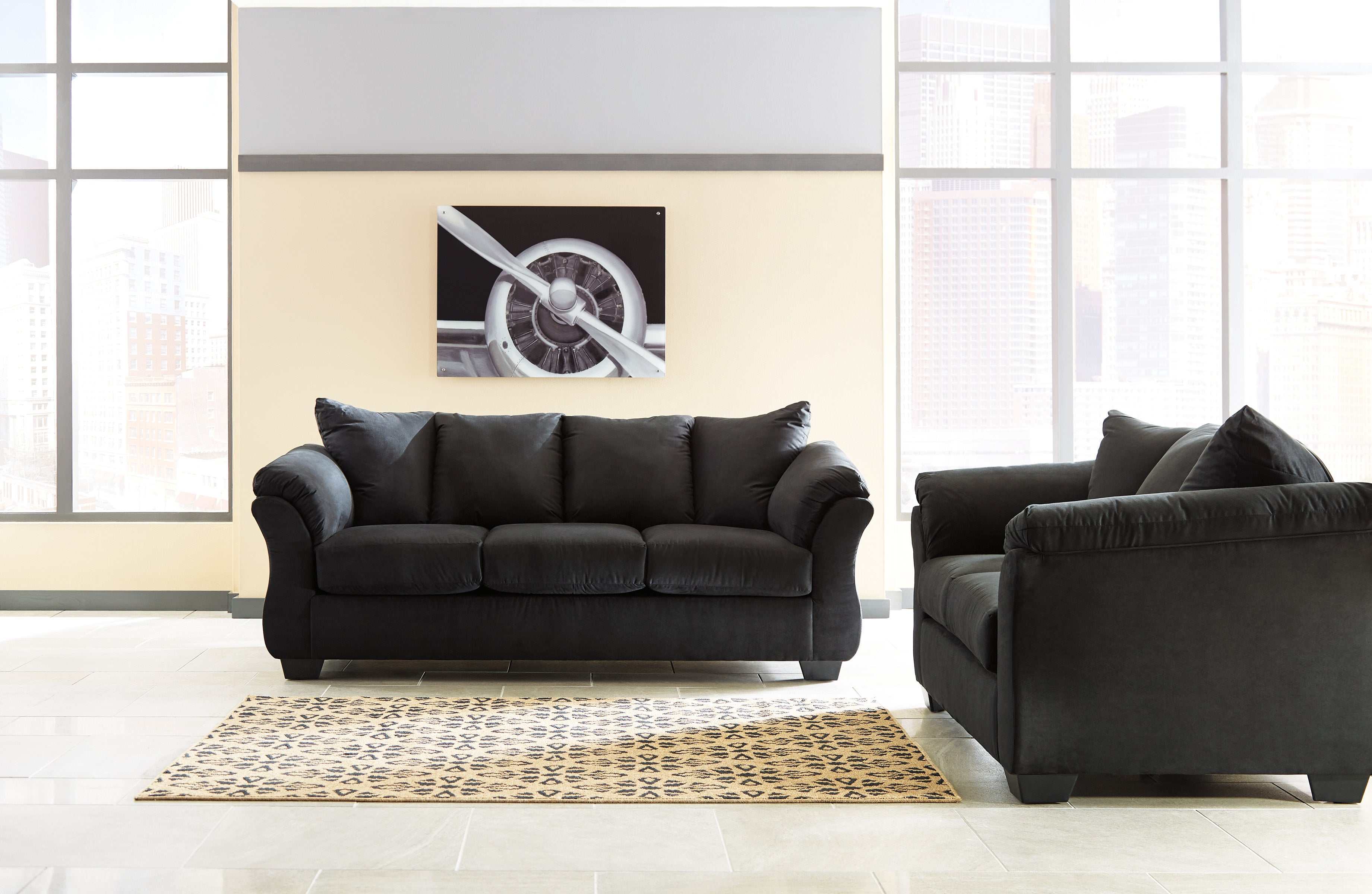 Darcy Stationary Sofa & Loveseat 2pc Living Room Set (Online Special Price) - Image 2