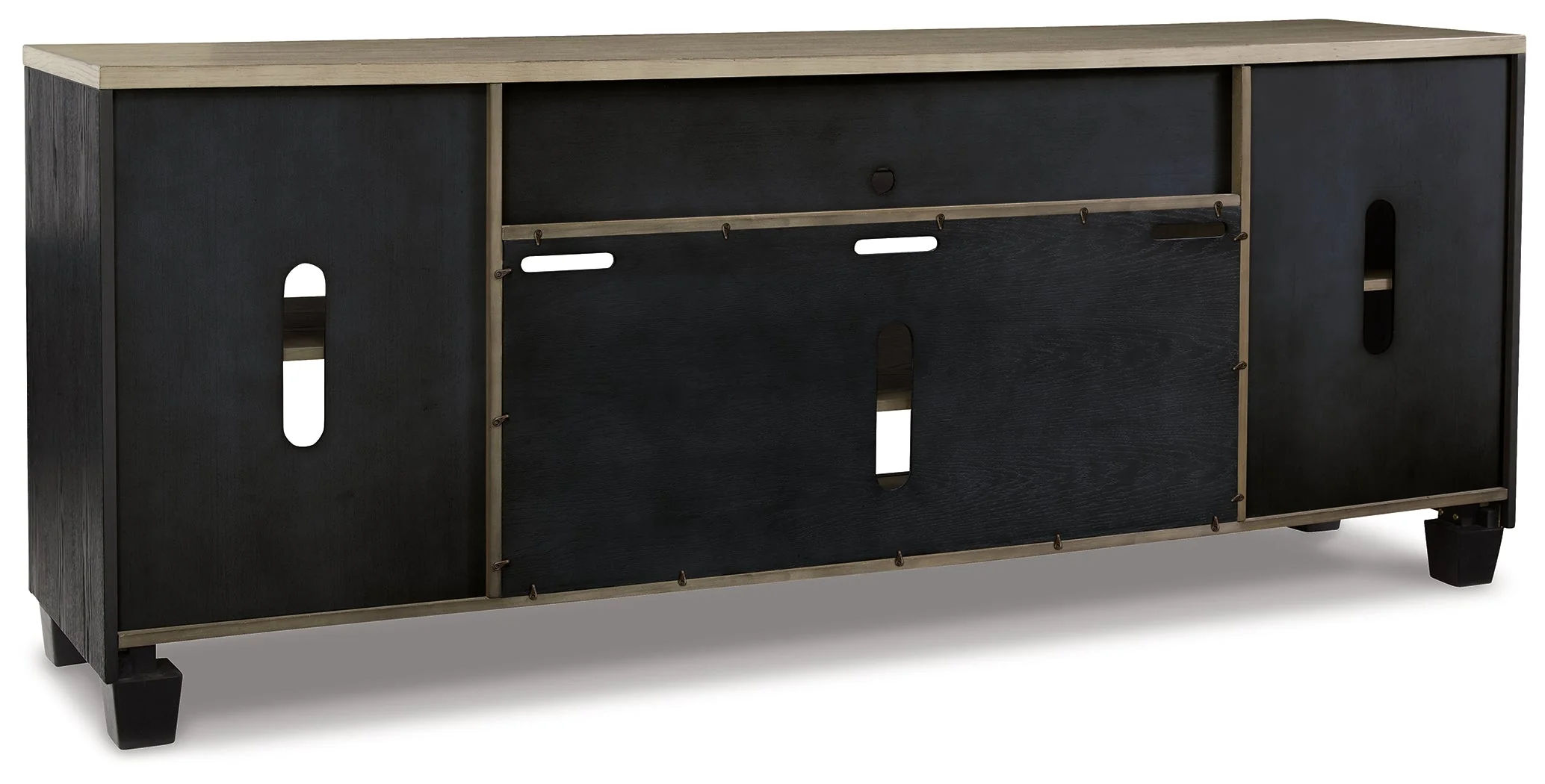 Foyland Black & Brown 83" TV Stand (Online Special Price) - Image 6
