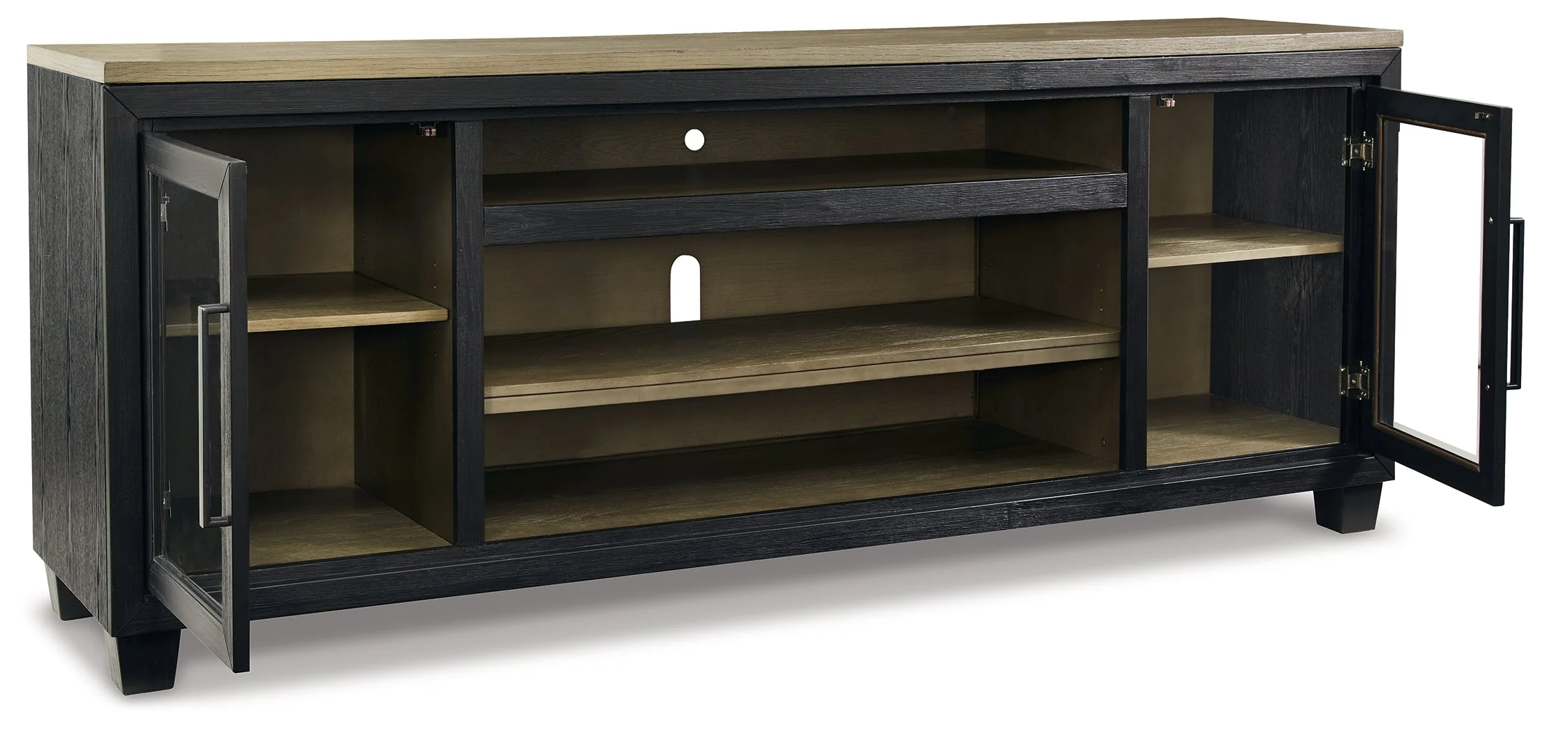 Foyland Black & Brown 83" TV Stand (Online Special Price) - Image 9